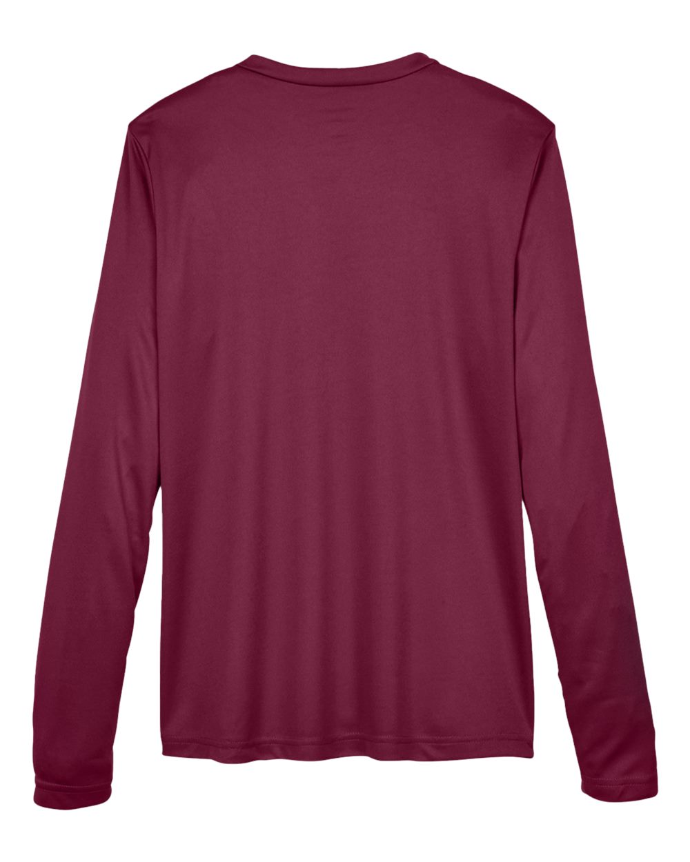 Rear View of Sport Maroon Women's Zone Performance Long Sleeve T-Shirt - TT11WL