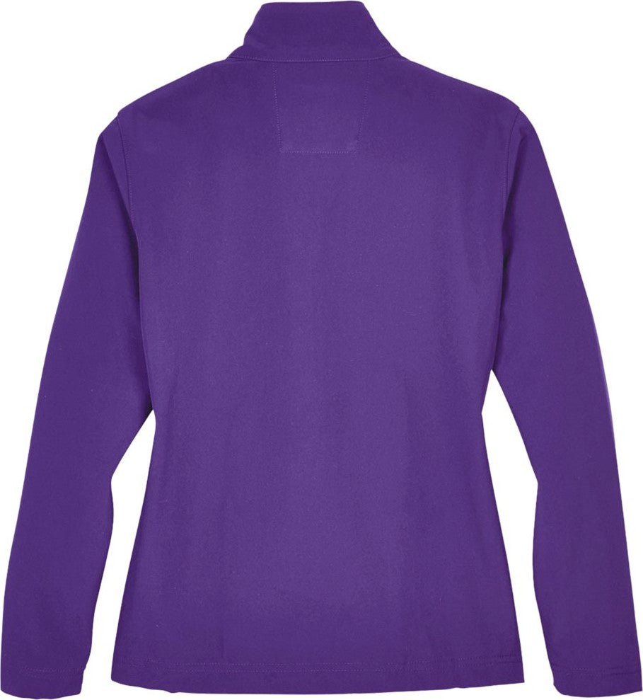 Rear View of Sport Purple Women's Leader Soft Shell Jacket - TT80W