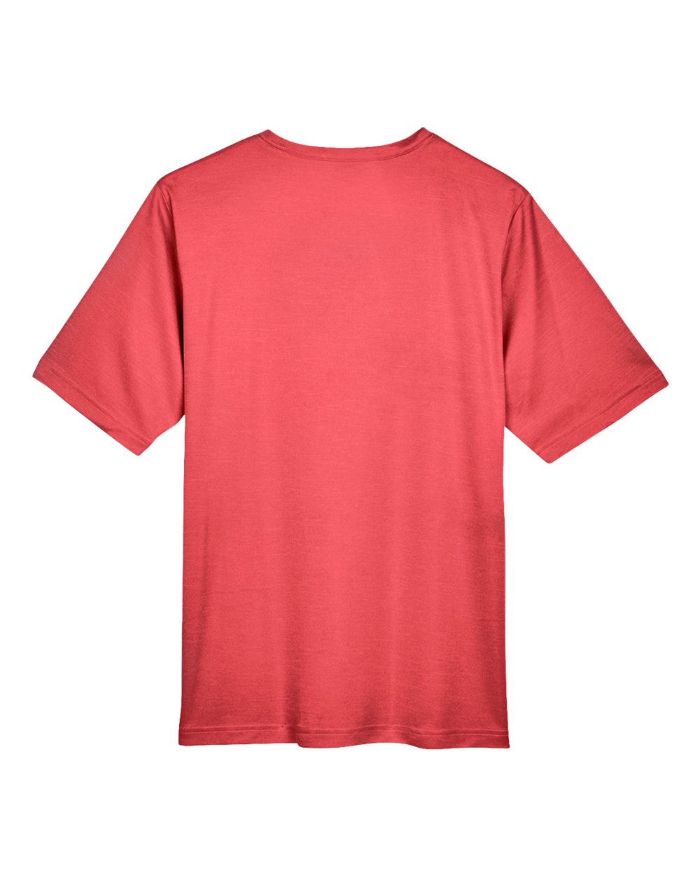 Rear View of Sport Red Heather Men's Sonic Heather Performance T-Shirt - TT11H