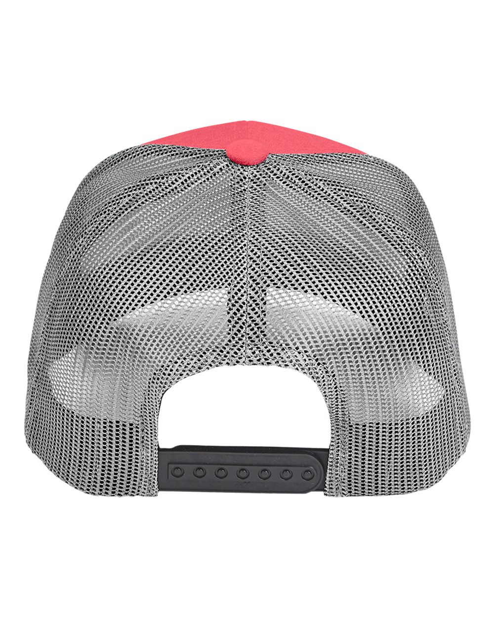 Rear View of Sport Red Heather/ Sport Graphite Zone Sonic Heather Trucker Cap - TT802