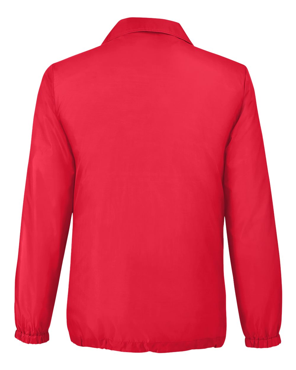 Rear View of Sport Red Unisex Zone Protect Coaches Jacket - TT75