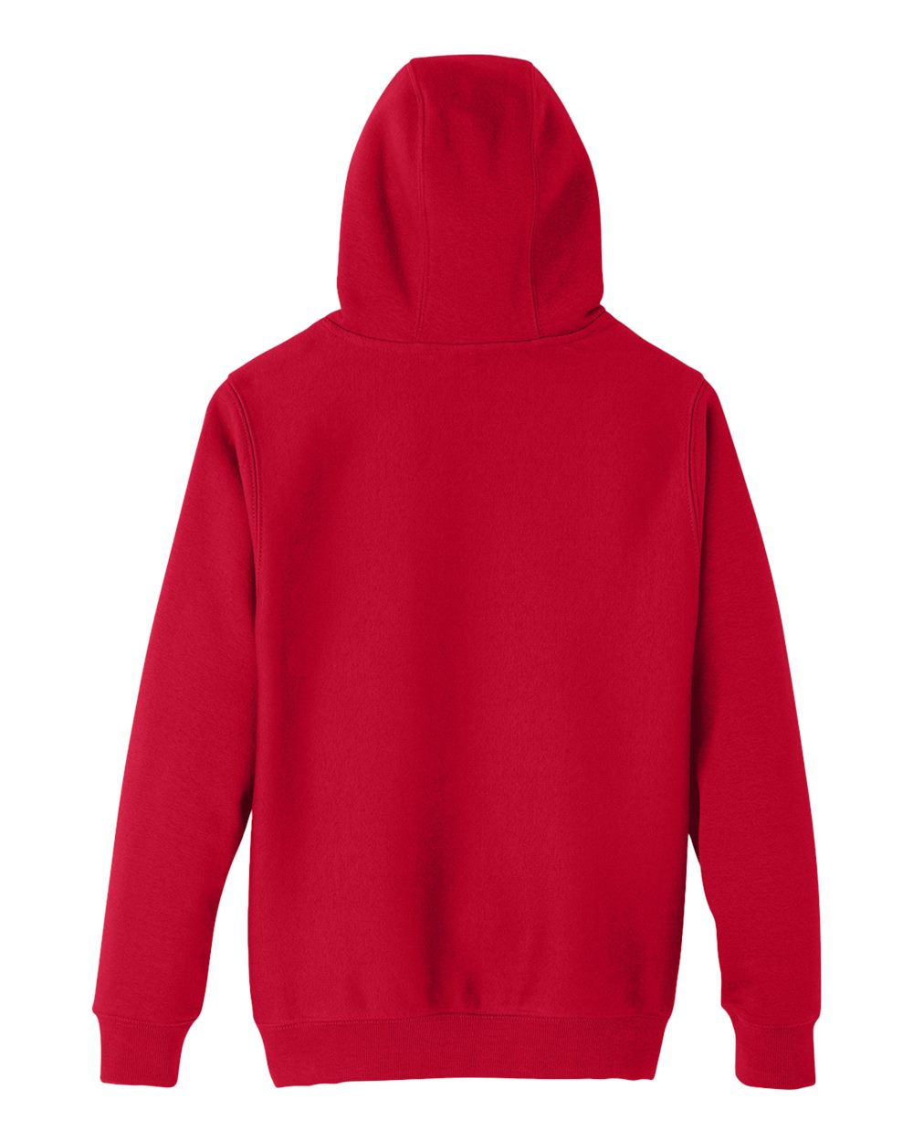 Rear View of Sport Red Youth Zone HydroSport™ Heavyweight Pullover Hooded Sweatshirt - TT96Y