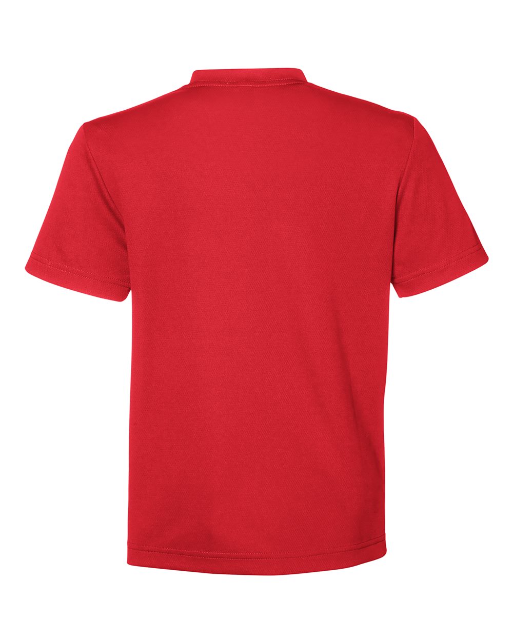 Rear View of Sport Red Youth Zone Performance Mesh T-Shirt - TT15Y