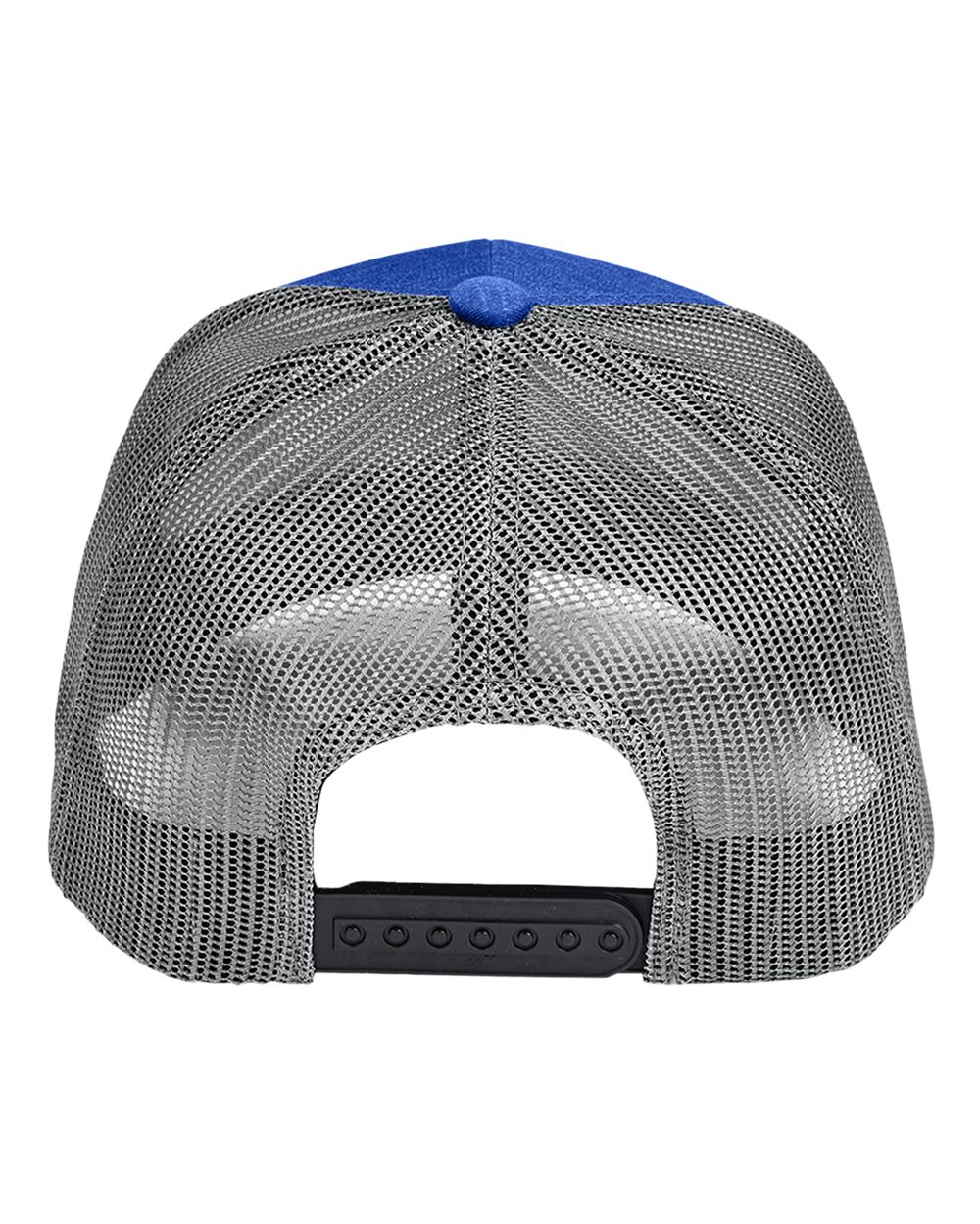 Rear View of Sport Royal Heather/ Sport Graphite Youth Zone Sonic Heather Trucker Cap - TT802Y