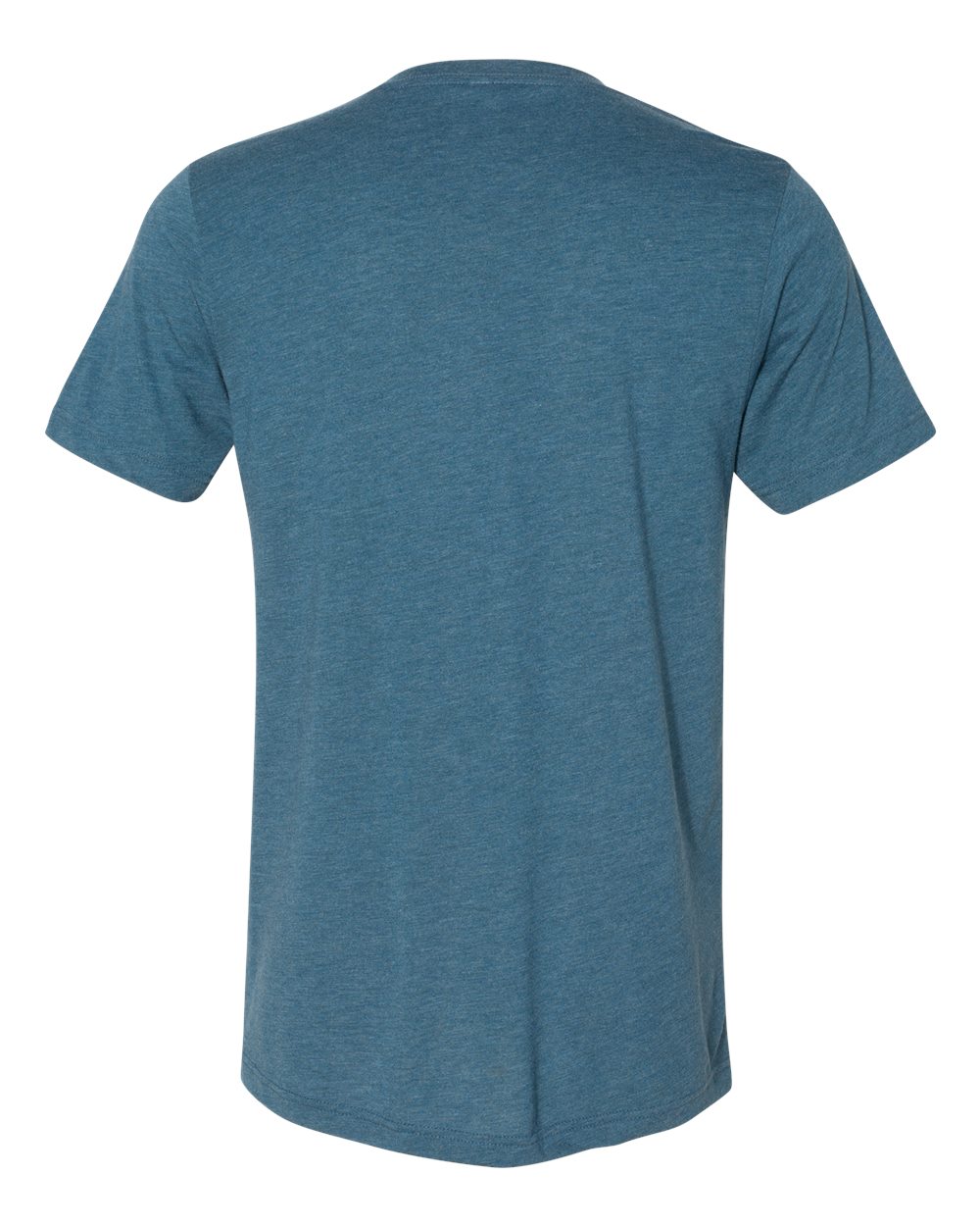Rear View of Steel Blue Triblend Triblend V-Neck Short Sleeve Tee - 3415