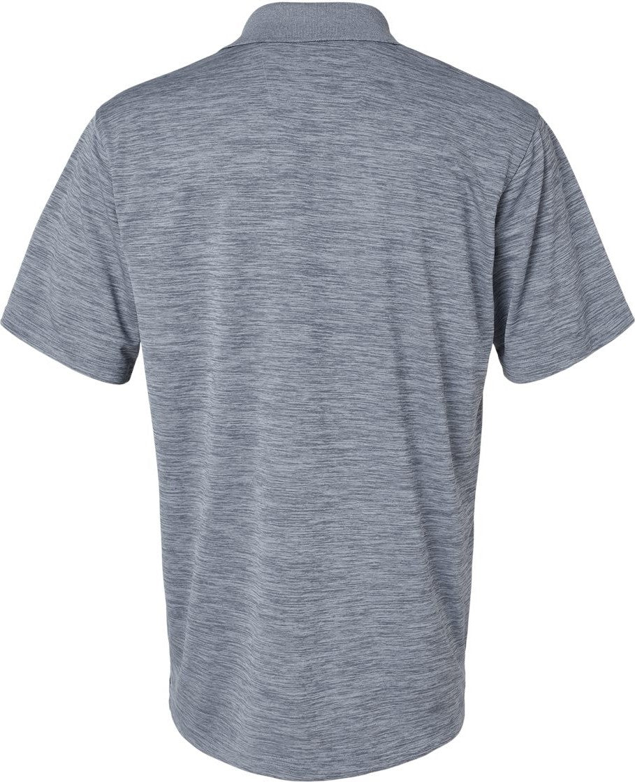 Front View of Steel Grey Heather Dakota Striated Heather Polo - 130
