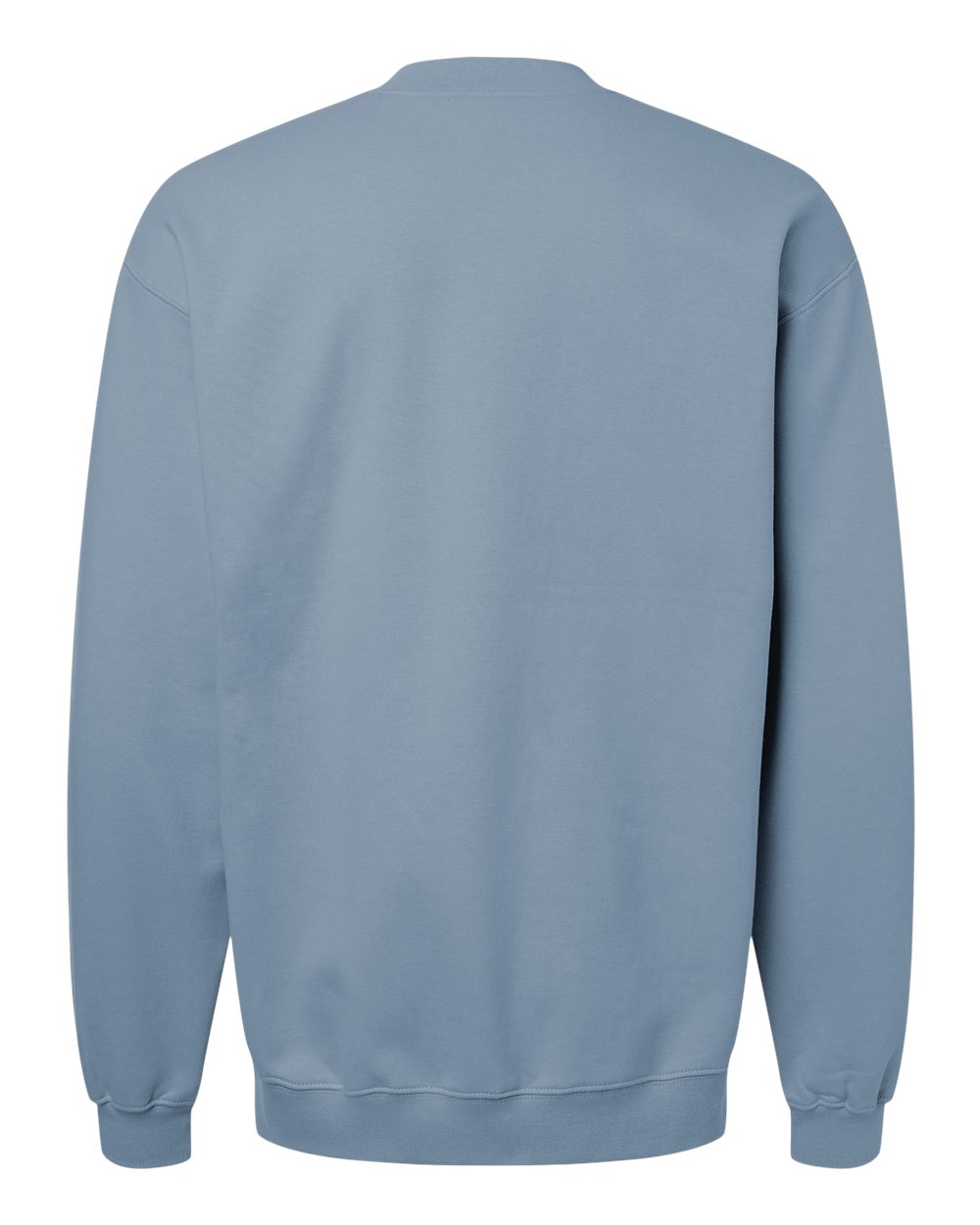 Rear View of Stone Blue Softstyle® Midweight 1/4 Zip Sweatshirt - SF008
