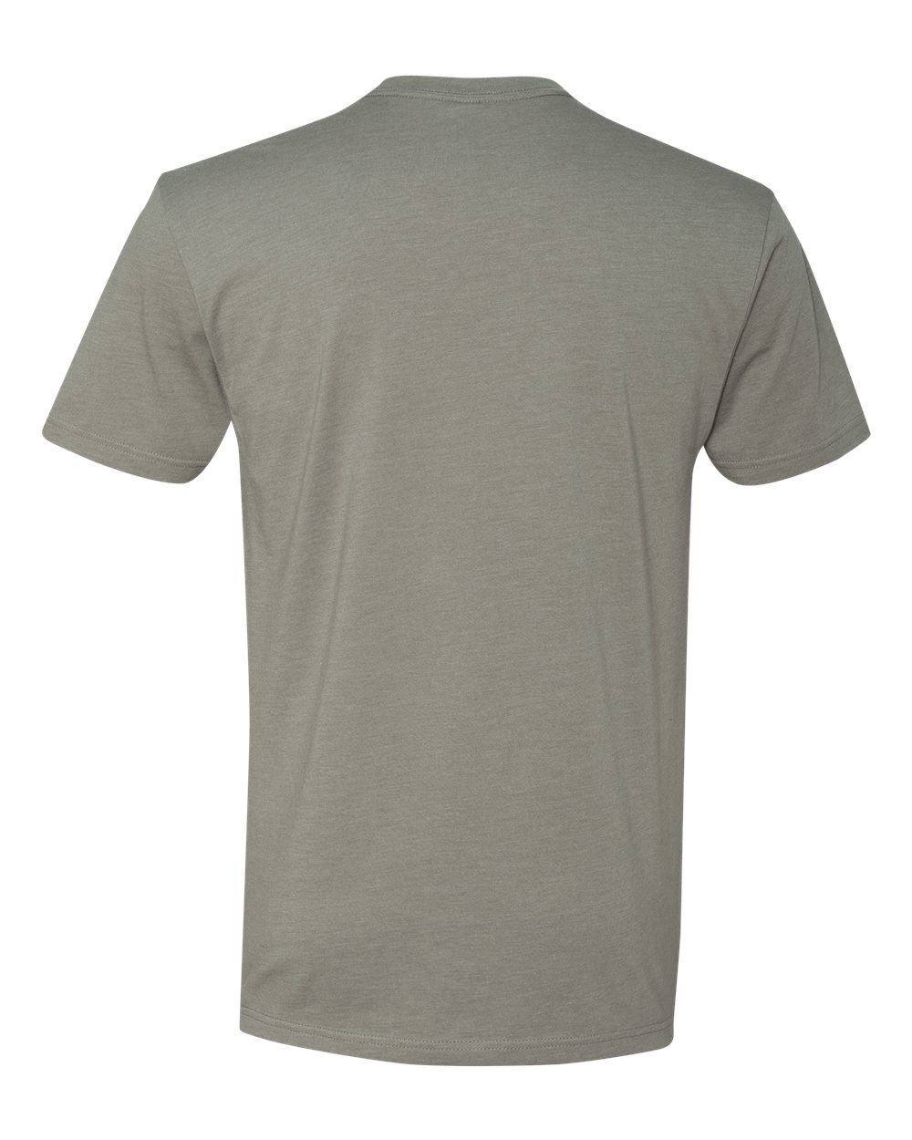 Rear View of Stone Grey CVC T-Shirt - 6210