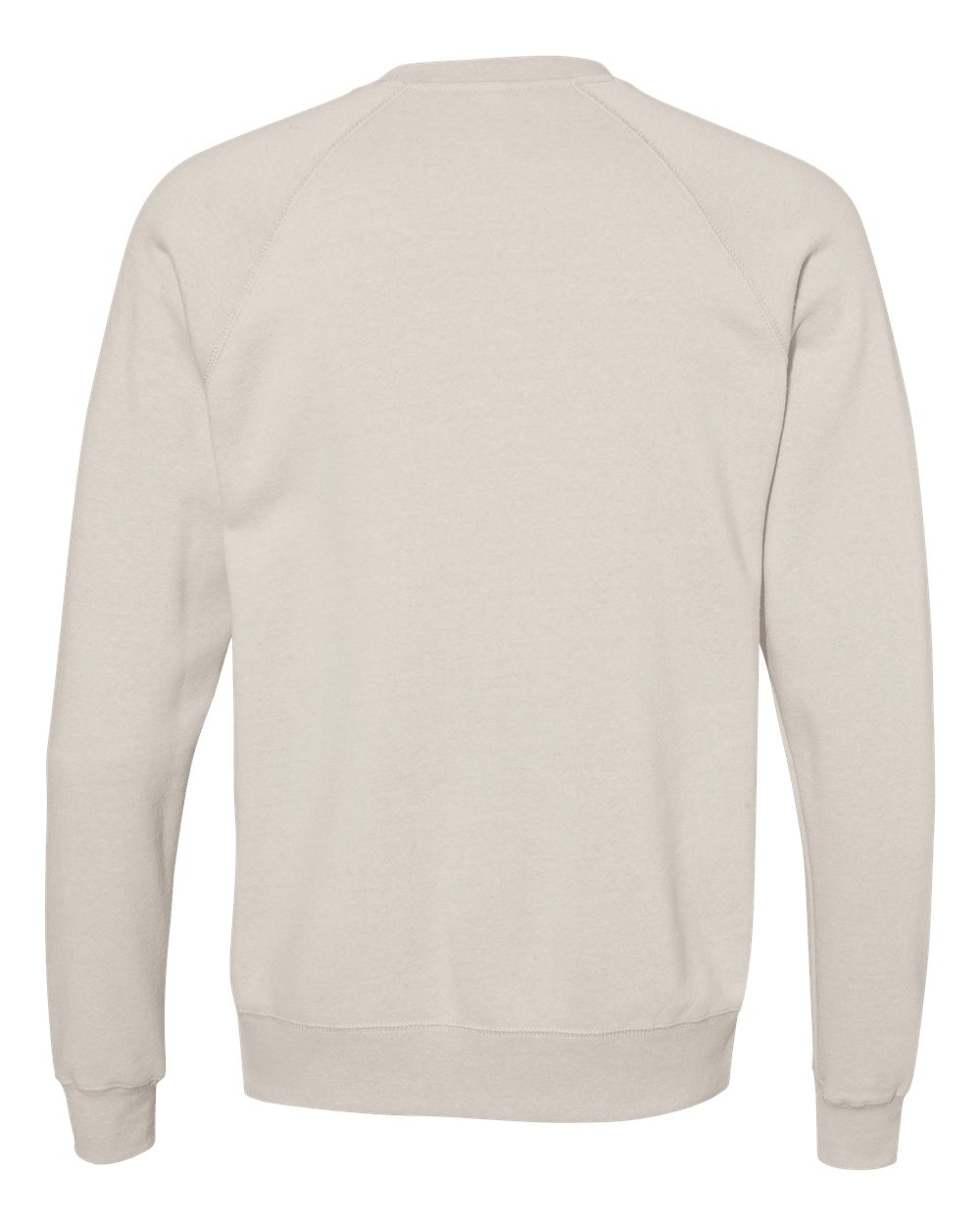 Rear View of Stone Heather Special Blend Crewneck Raglan Sweatshirt - PRM30SBC