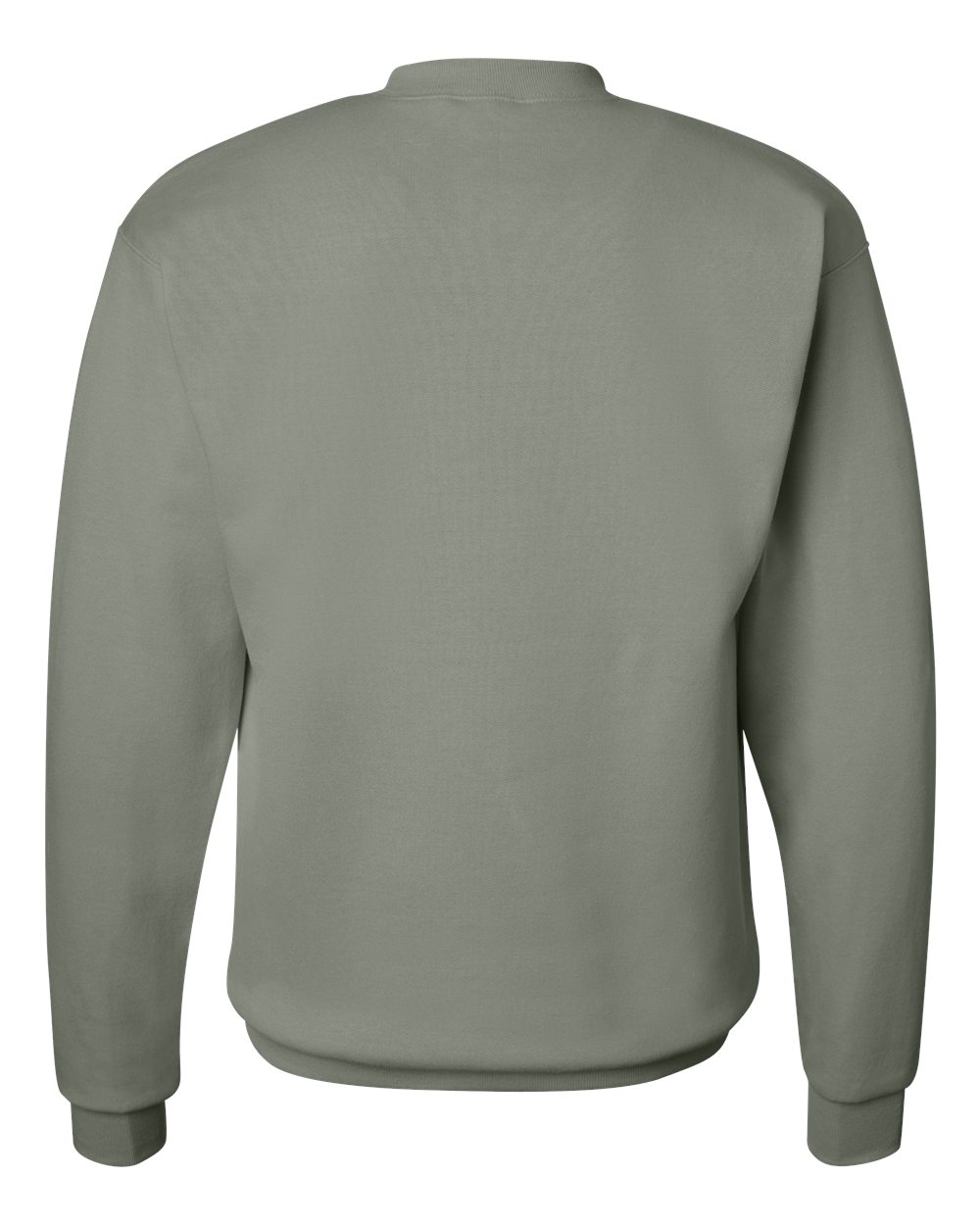 Rear View of Stonewashed Green Ecosmart® Crewneck Sweatshirt - P160