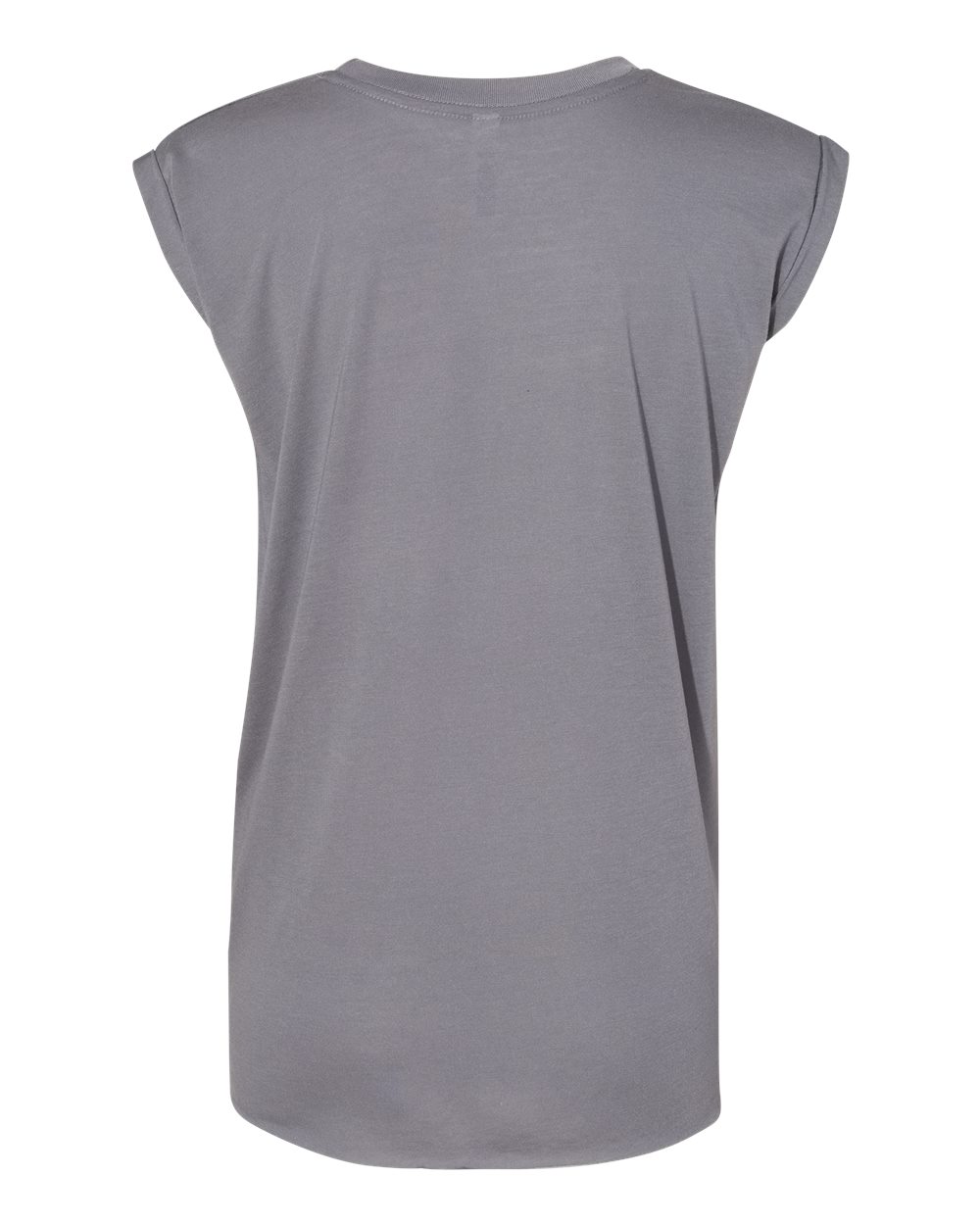 Rear View of Storm Women’s Flowy Rolled Cuffs Muscle Tee - 8804