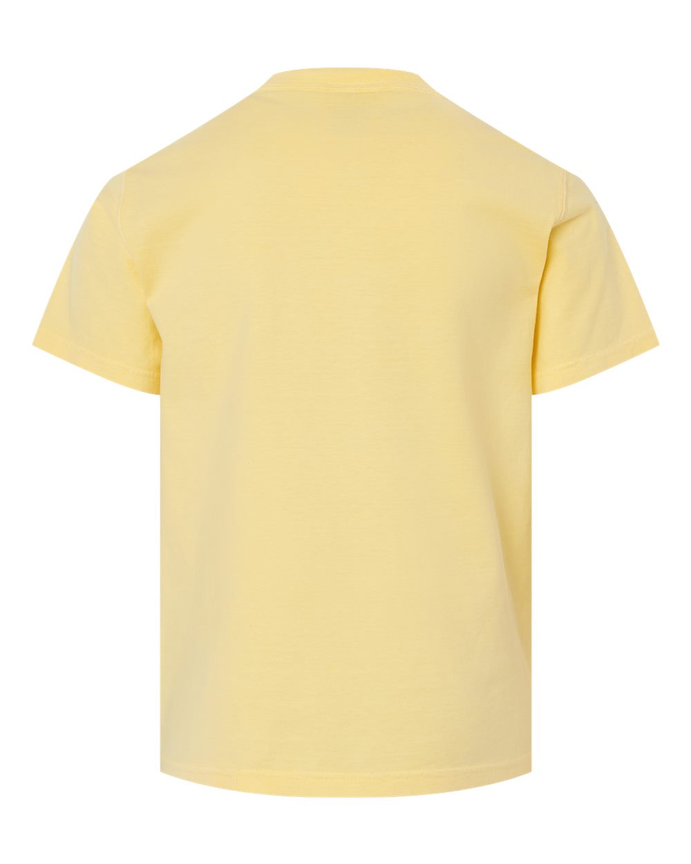 Rear View of Summer Squash Yellow Garment-Dyed Youth T-Shirt - GDH175
