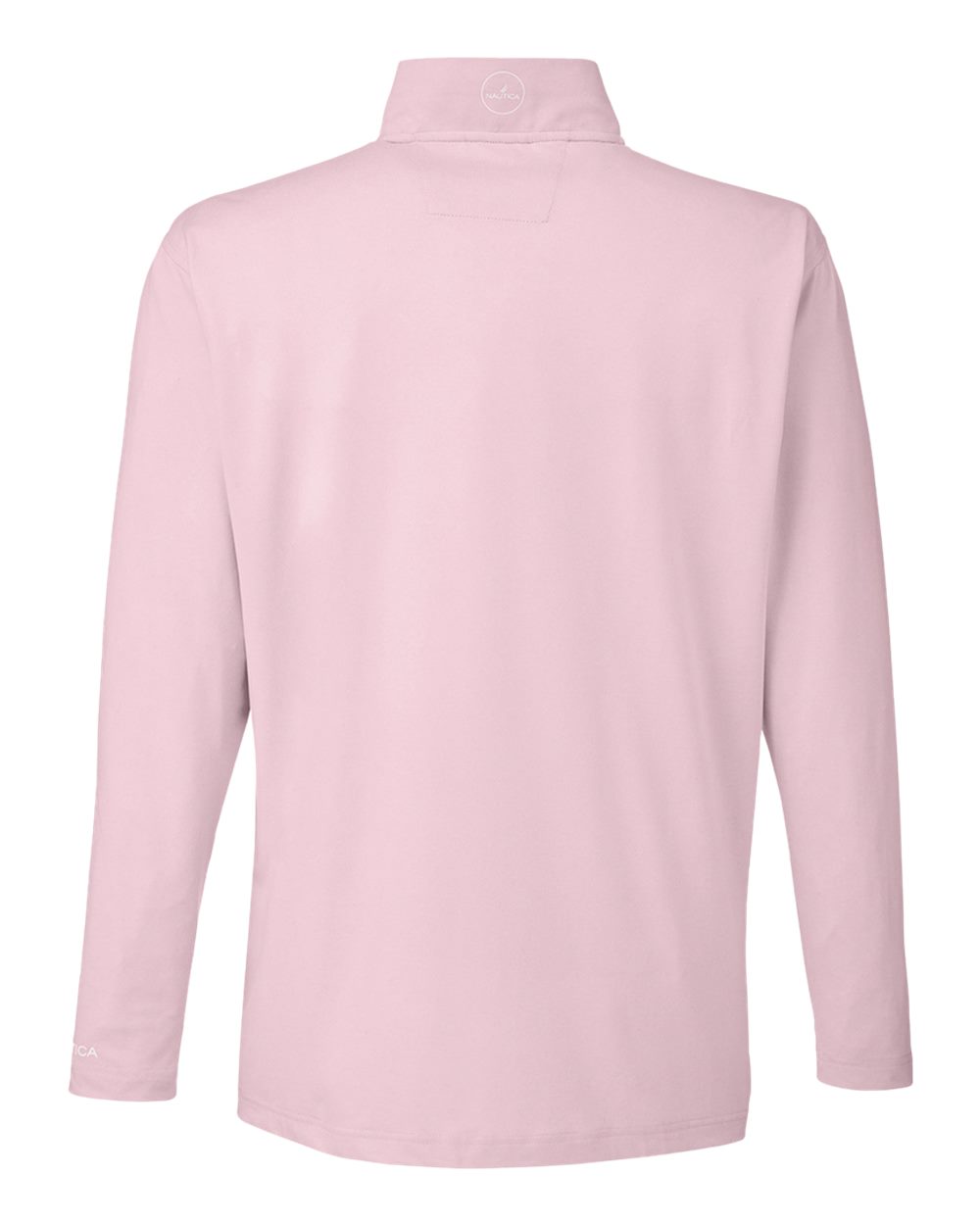 Rear View of Sunset Pink Saltwater Quarter-Zip Pullover - N17924