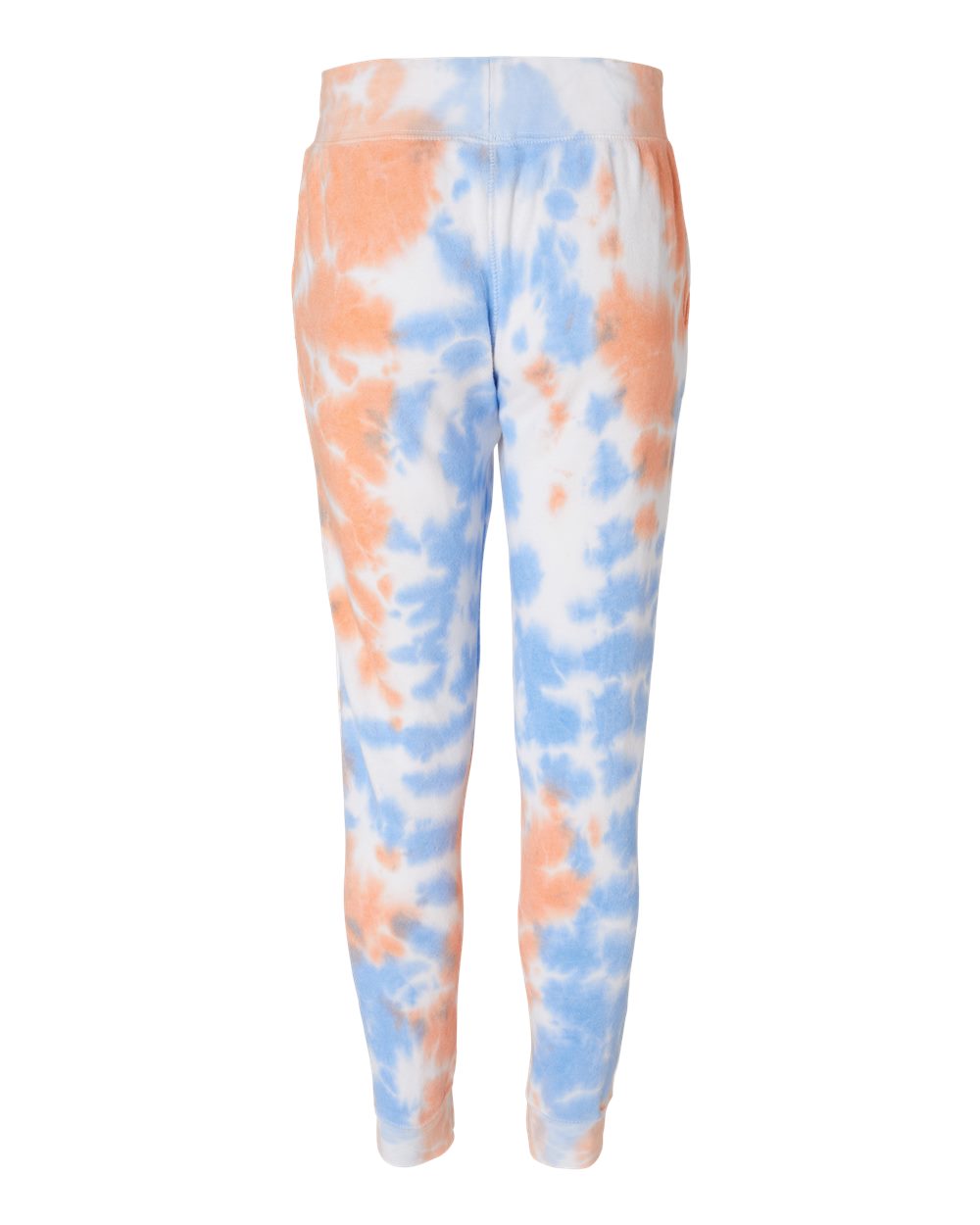 Rear View of Sunset Tie Dye Tie-Dyed Fleece Joggers - 8884