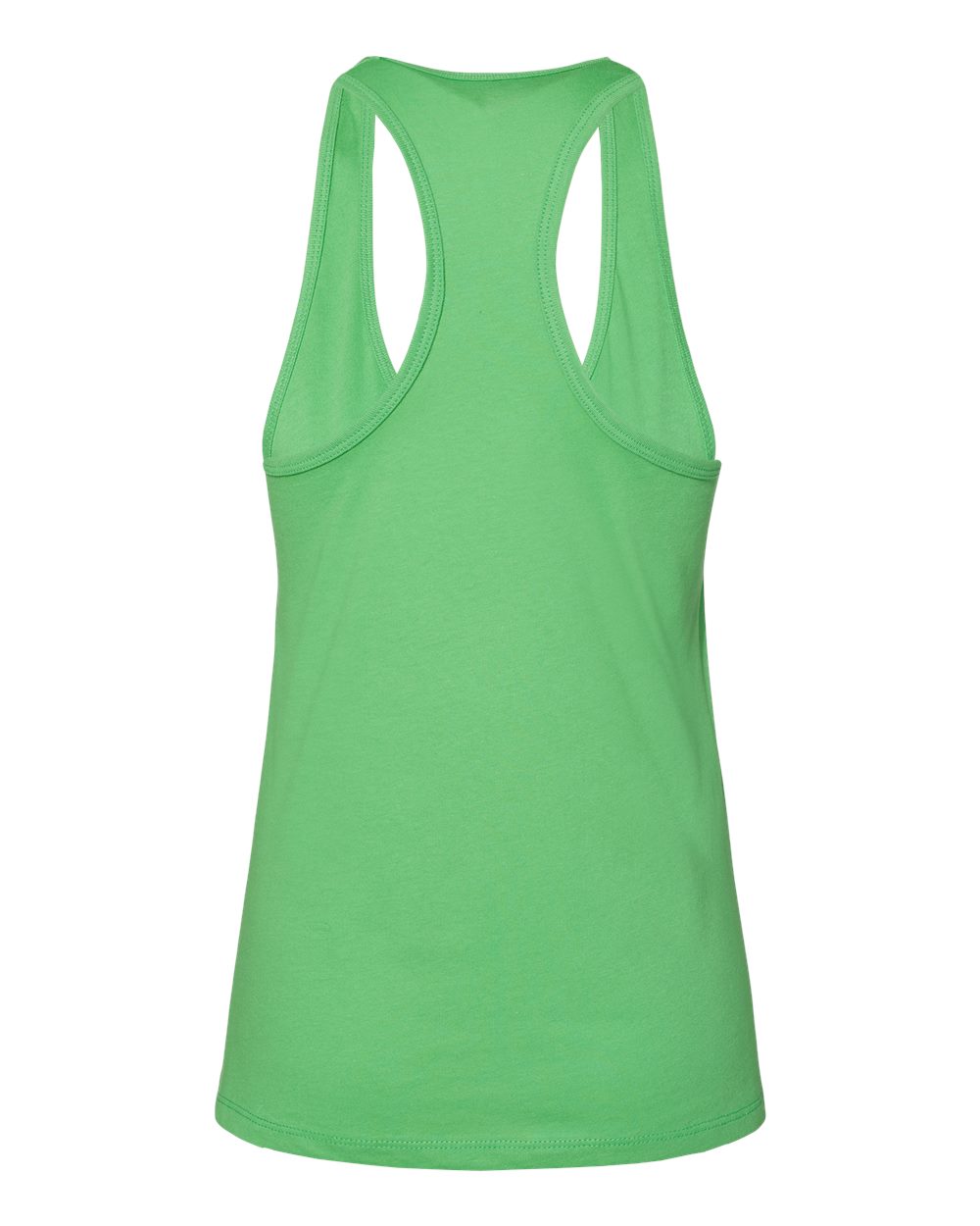 Rear View of Synthetic Green Women's Jersey Racerback Tank - 6008