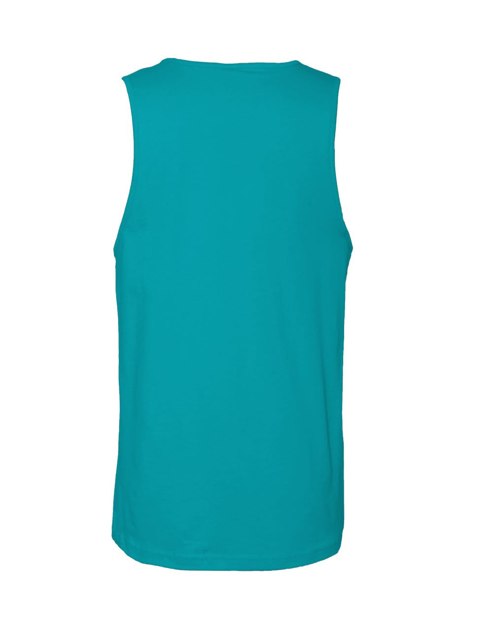 Rear View of Tahiti Blue Cotton Muscle Tank - 3633