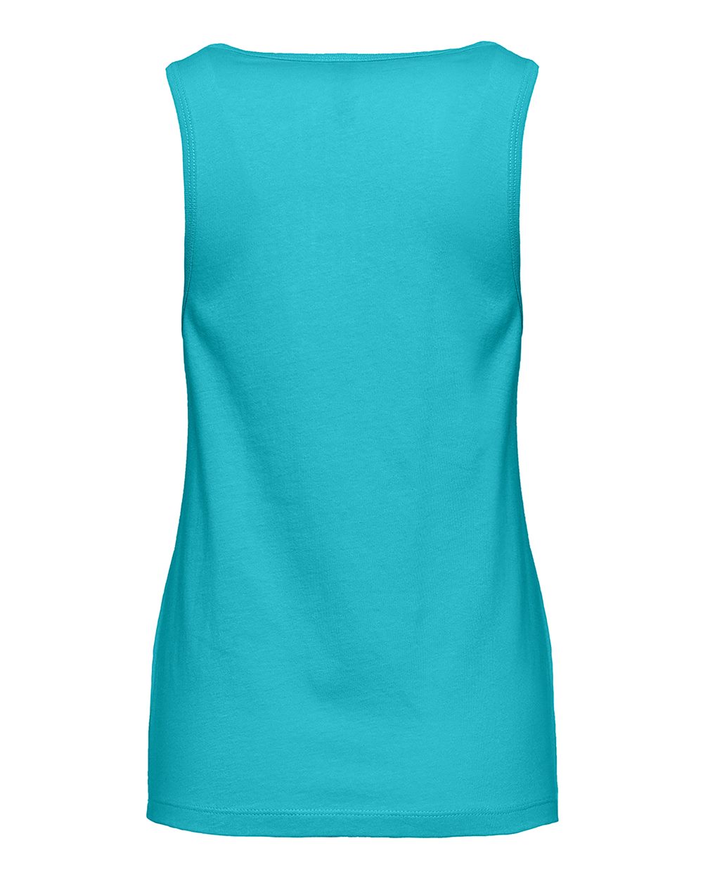 Rear View of Tahiti Blue Women's Cotton Tank - 3933