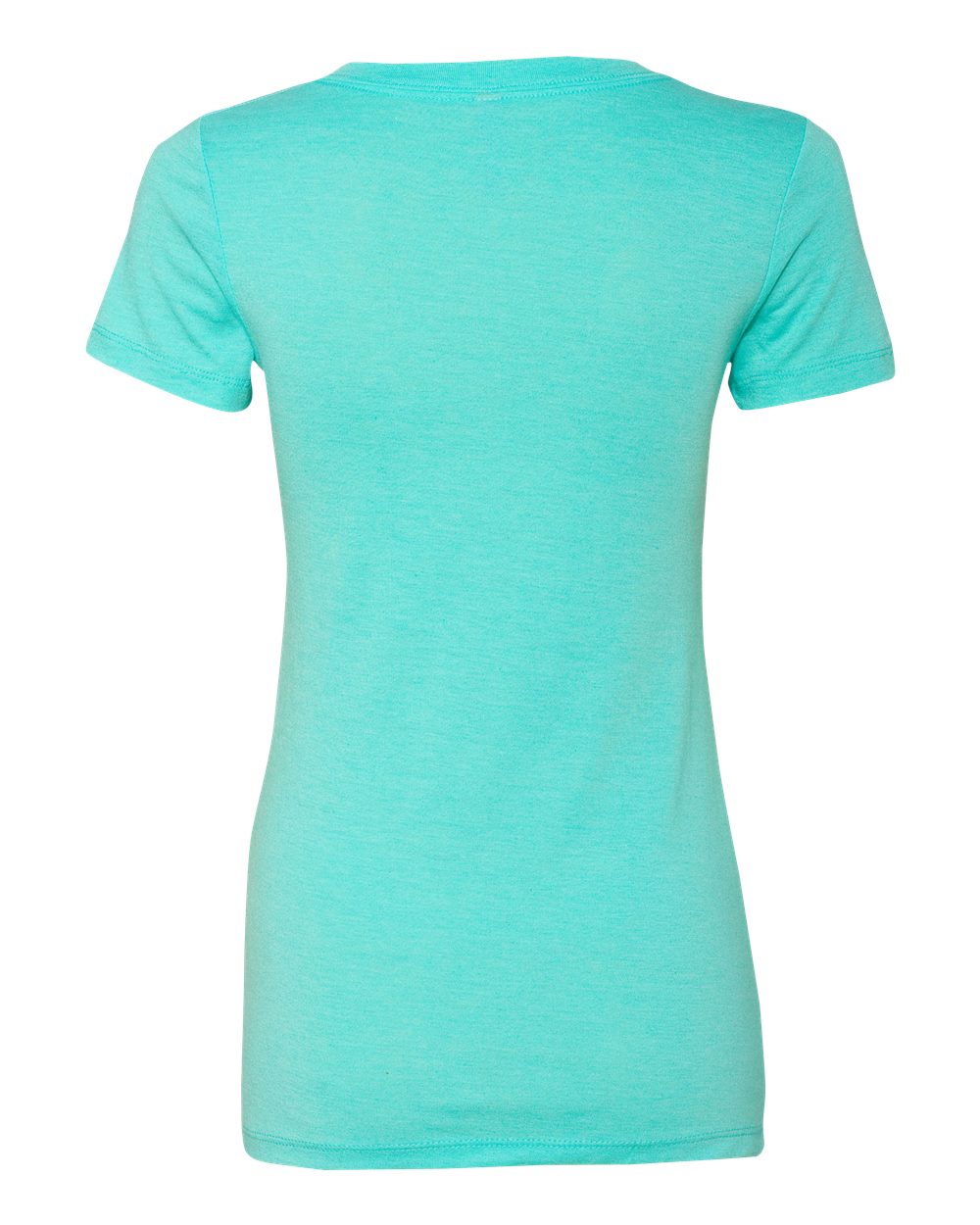 Rear View of Tahiti Blue Women’s Triblend Deep V-Neck T-Shirt - 6740