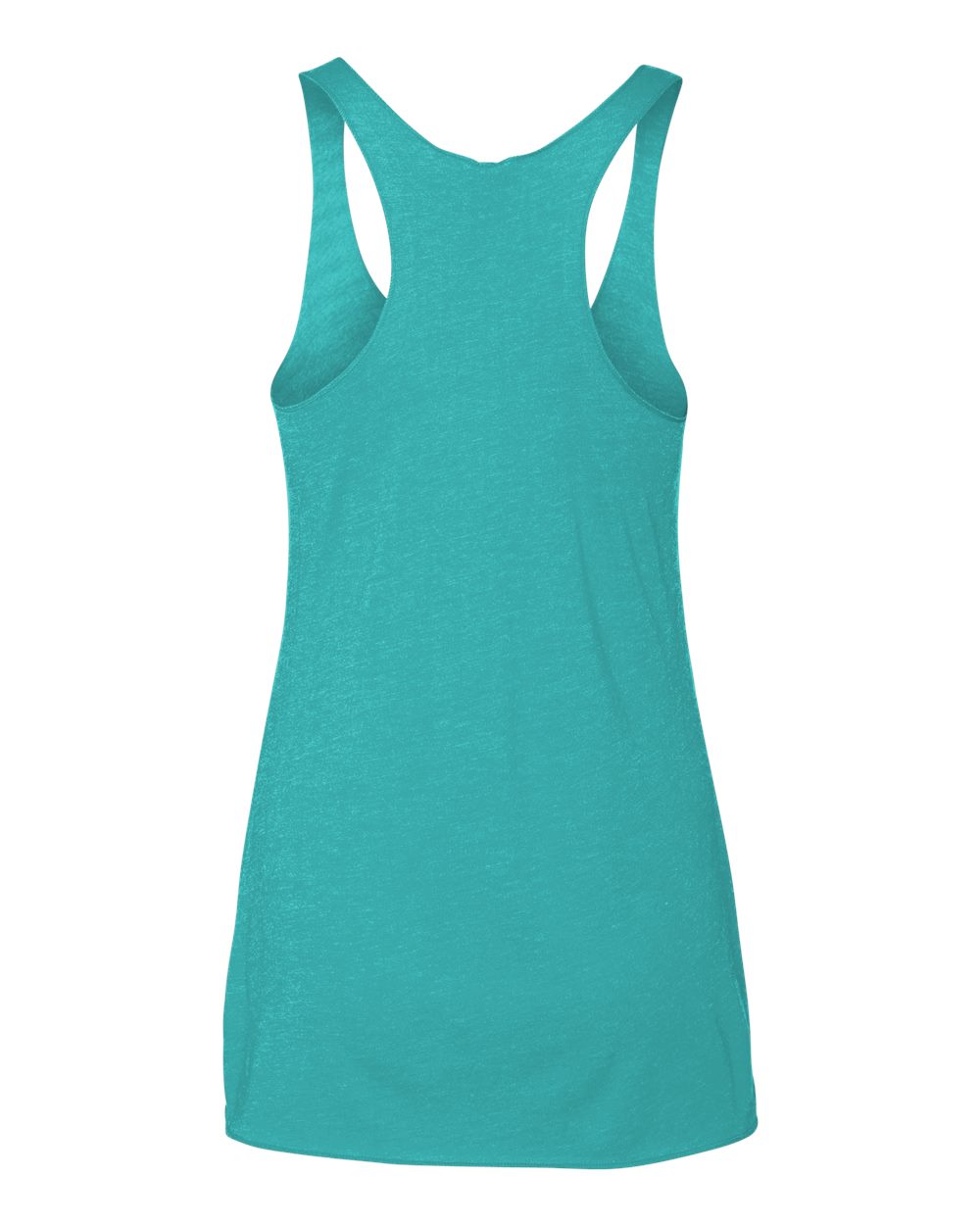 Rear View of Tahiti Blue Women’s Triblend Racerback Tank - 6733