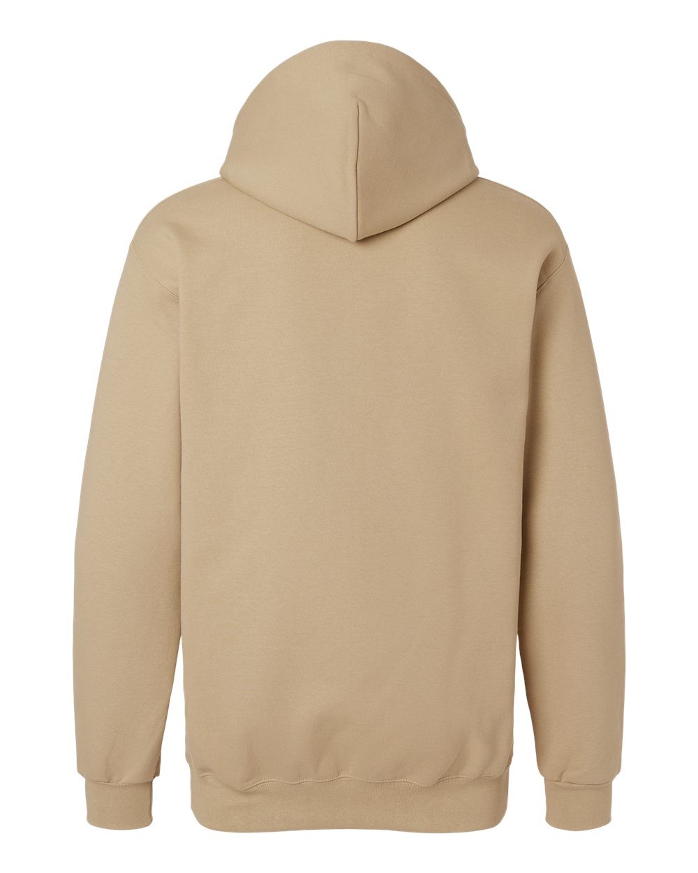 Rear View of Tan Hammer™ Maxweight Hooded Sweatshirt - 19500