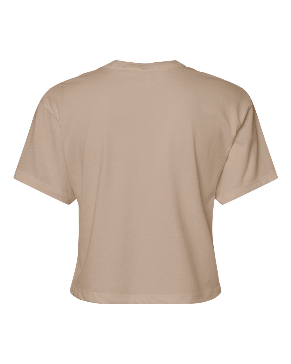 Rear View of Tan Women's Ideal Crop Top - 1580
