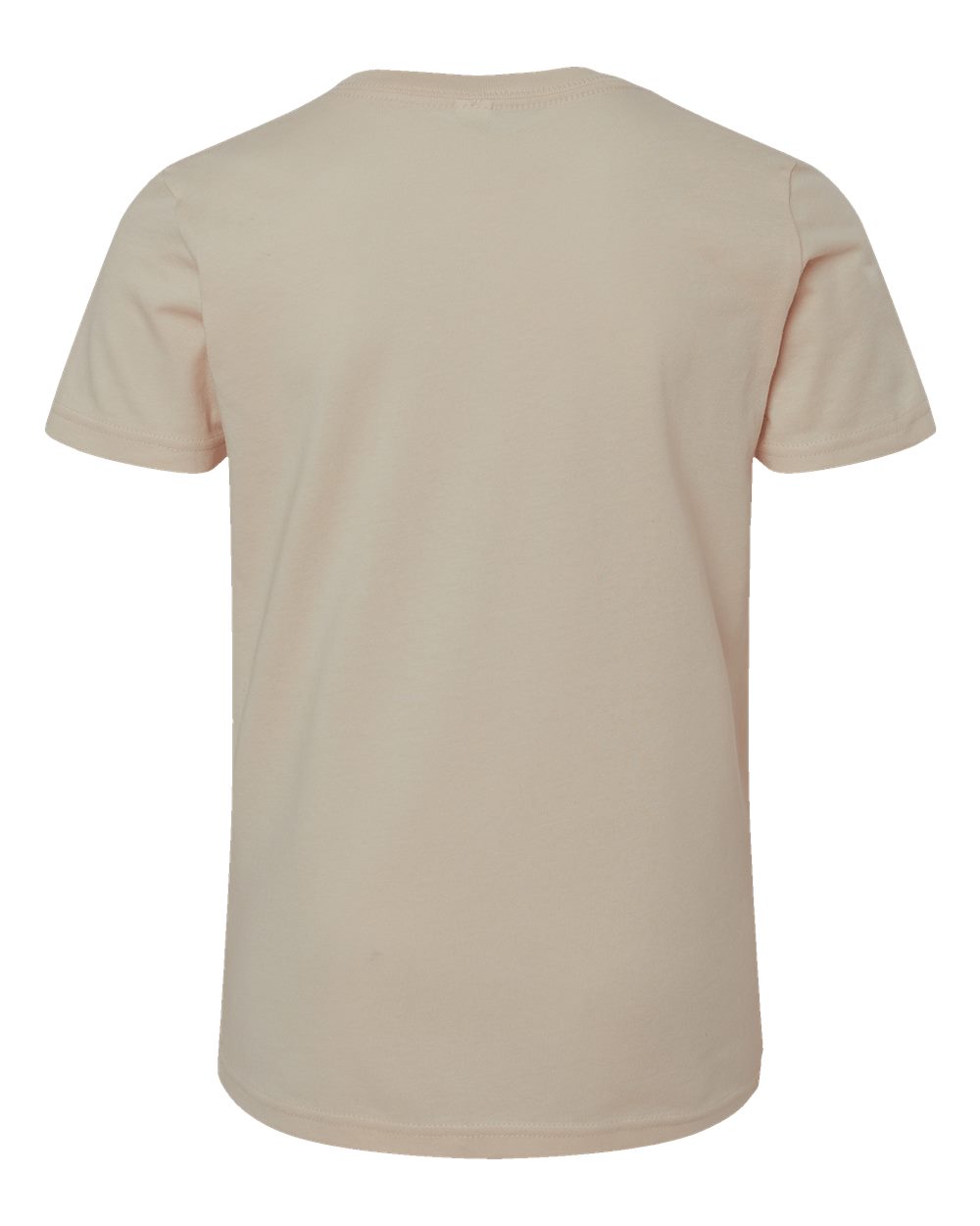 Rear View of Tan Youth Jersey Tee - 3001Y