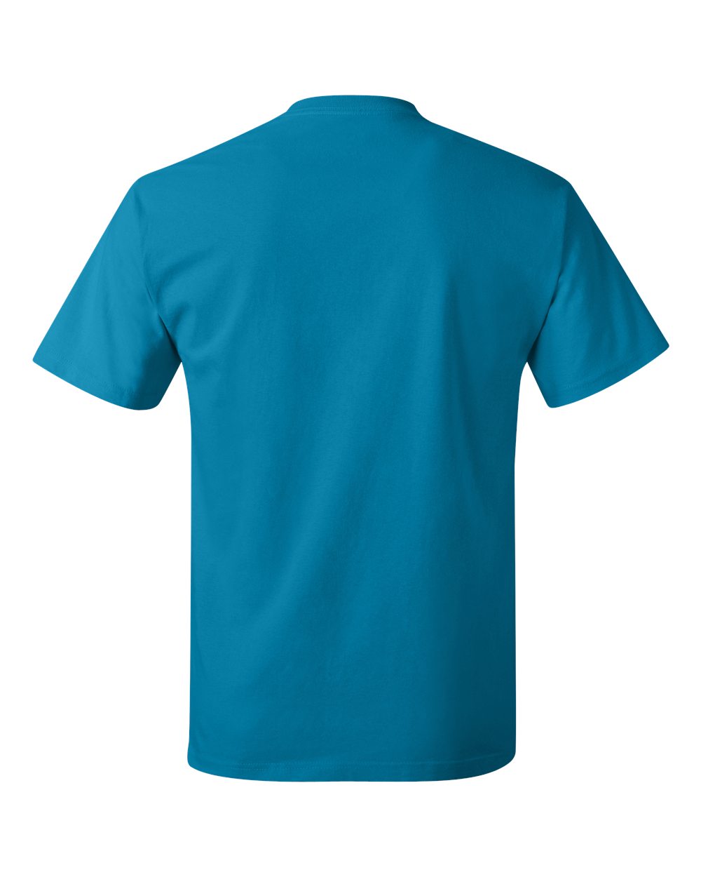Rear View of Teal Authentic T-Shirt - 5250