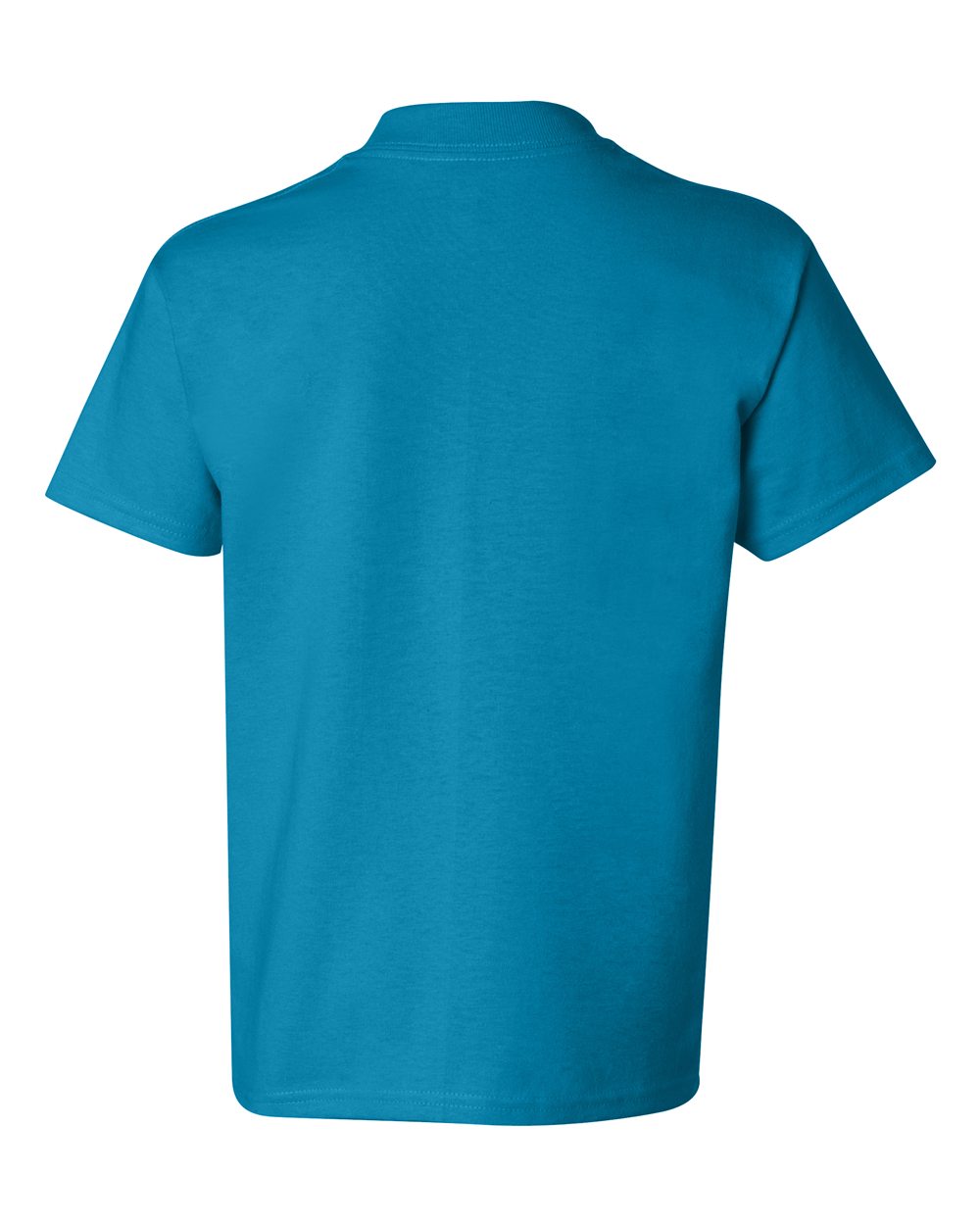 Rear View of Teal Authentic Youth T-Shirt - 5450