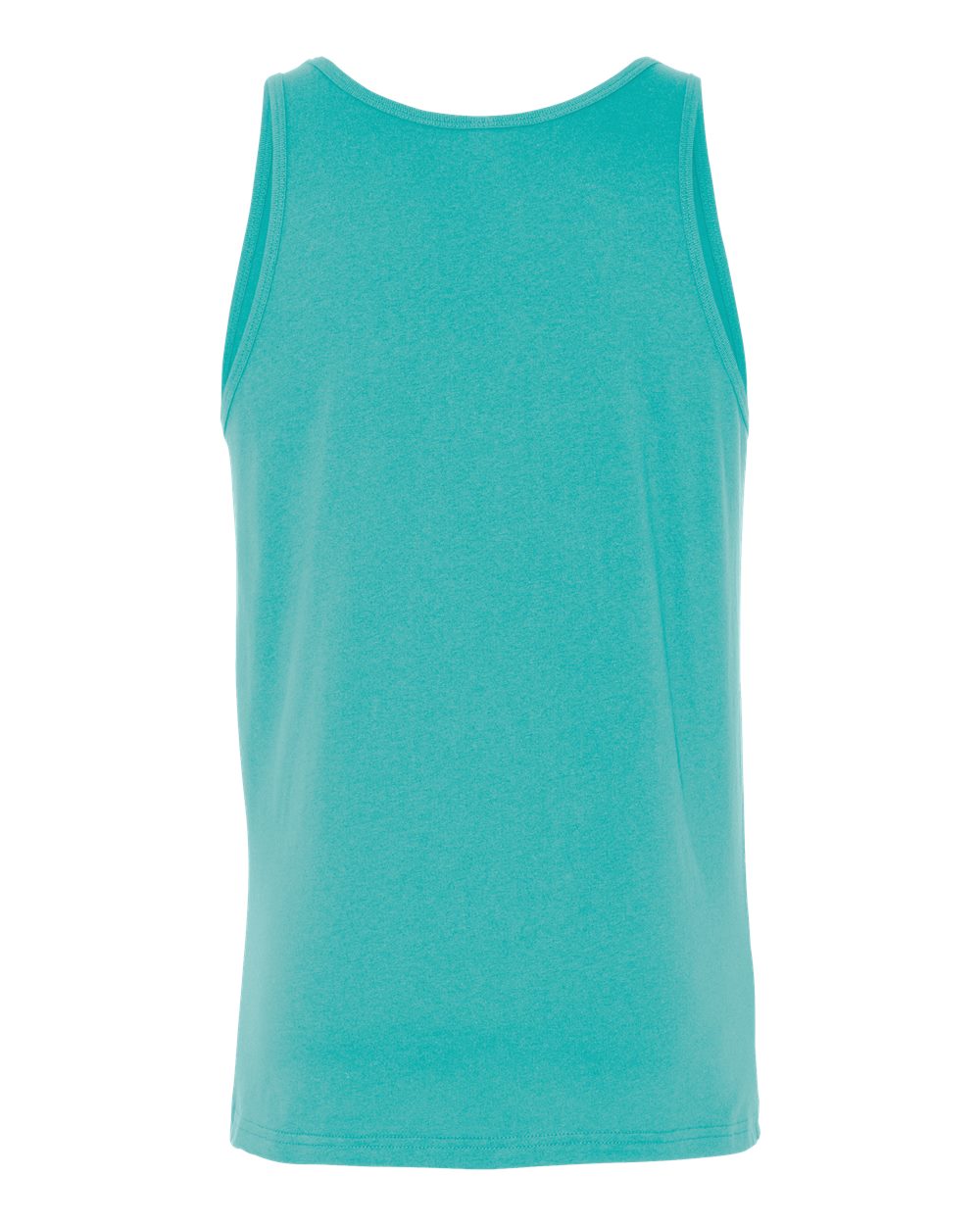 Rear View of Teal Jersey Tank - 3480