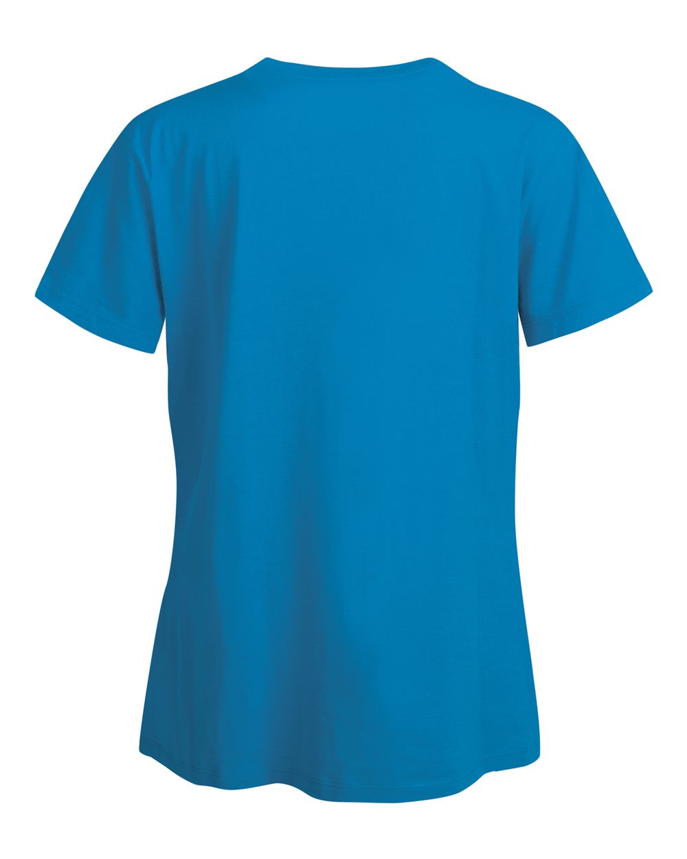 Rear View of Teal Perfect-T Women’s V-Neck T-Shirt - S04V
