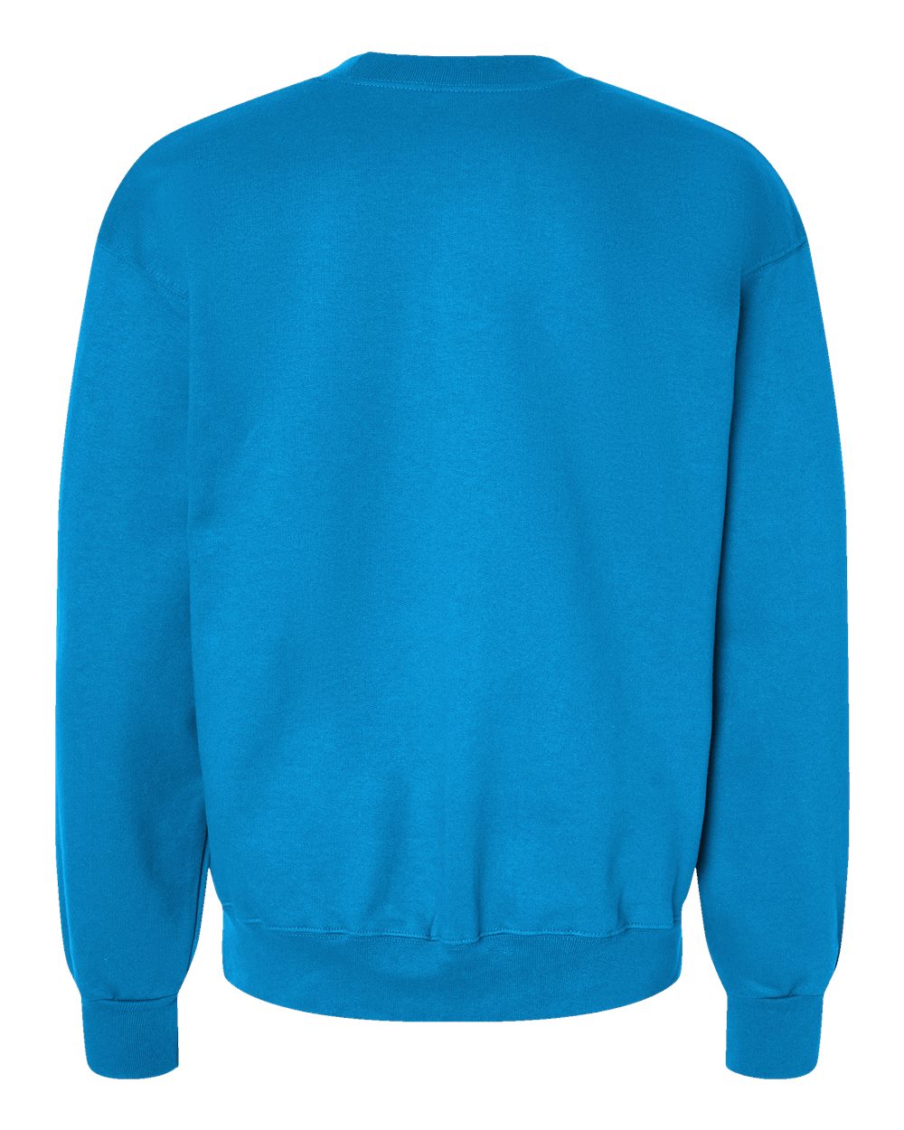 Rear View of Teal Ultimate Cotton® Crewneck Sweatshirt - F260