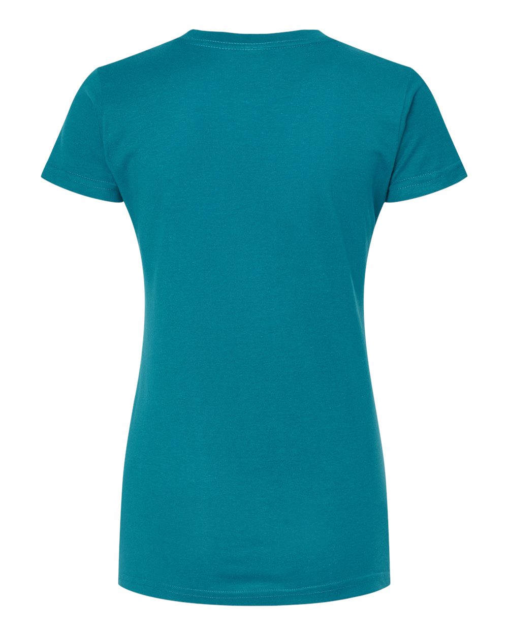 Rear View of Teal Women's Fine Jersey Slim Fit T-Shirt - 213
