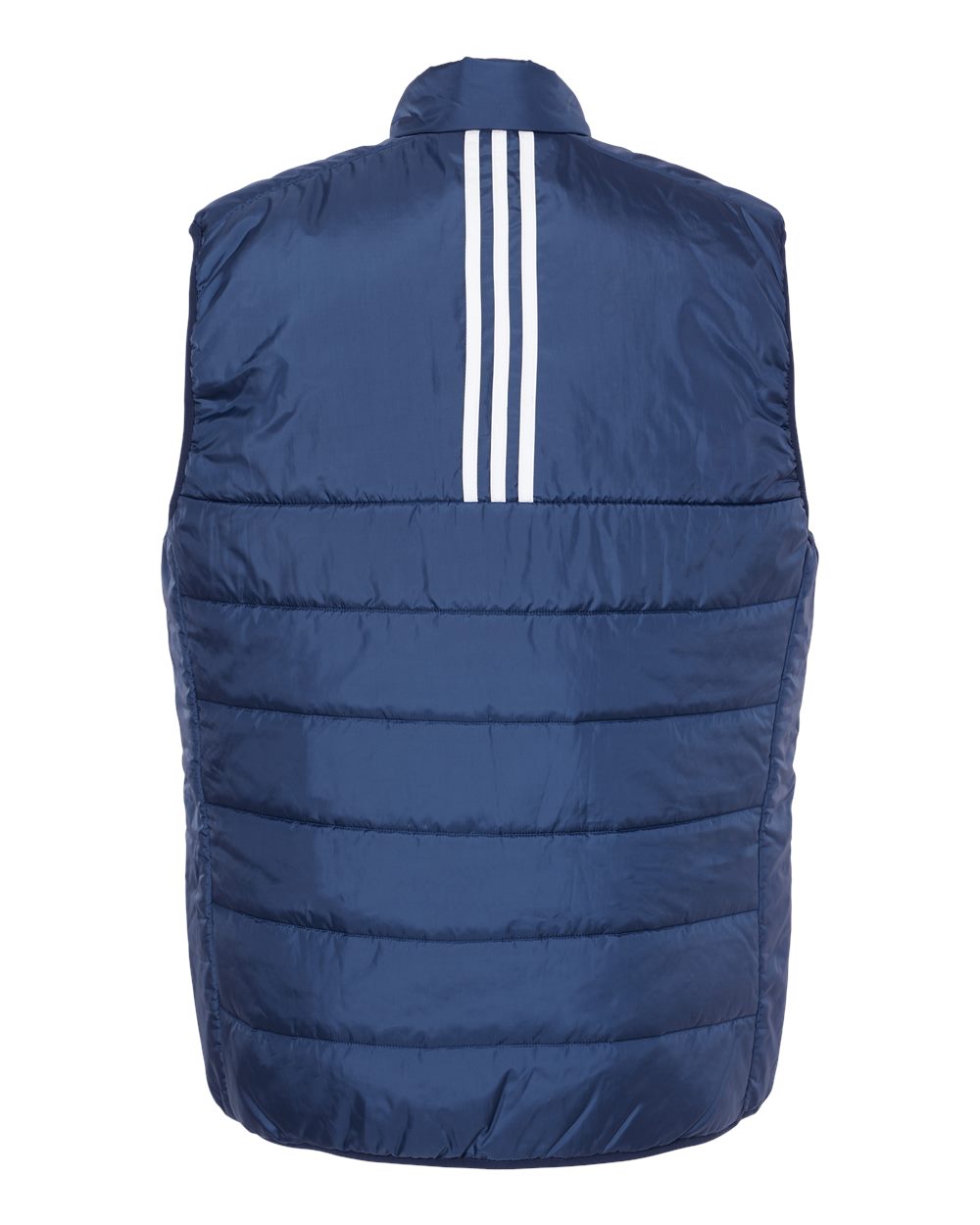 Rear View of Team Navy Blue Puffer Vest - A572