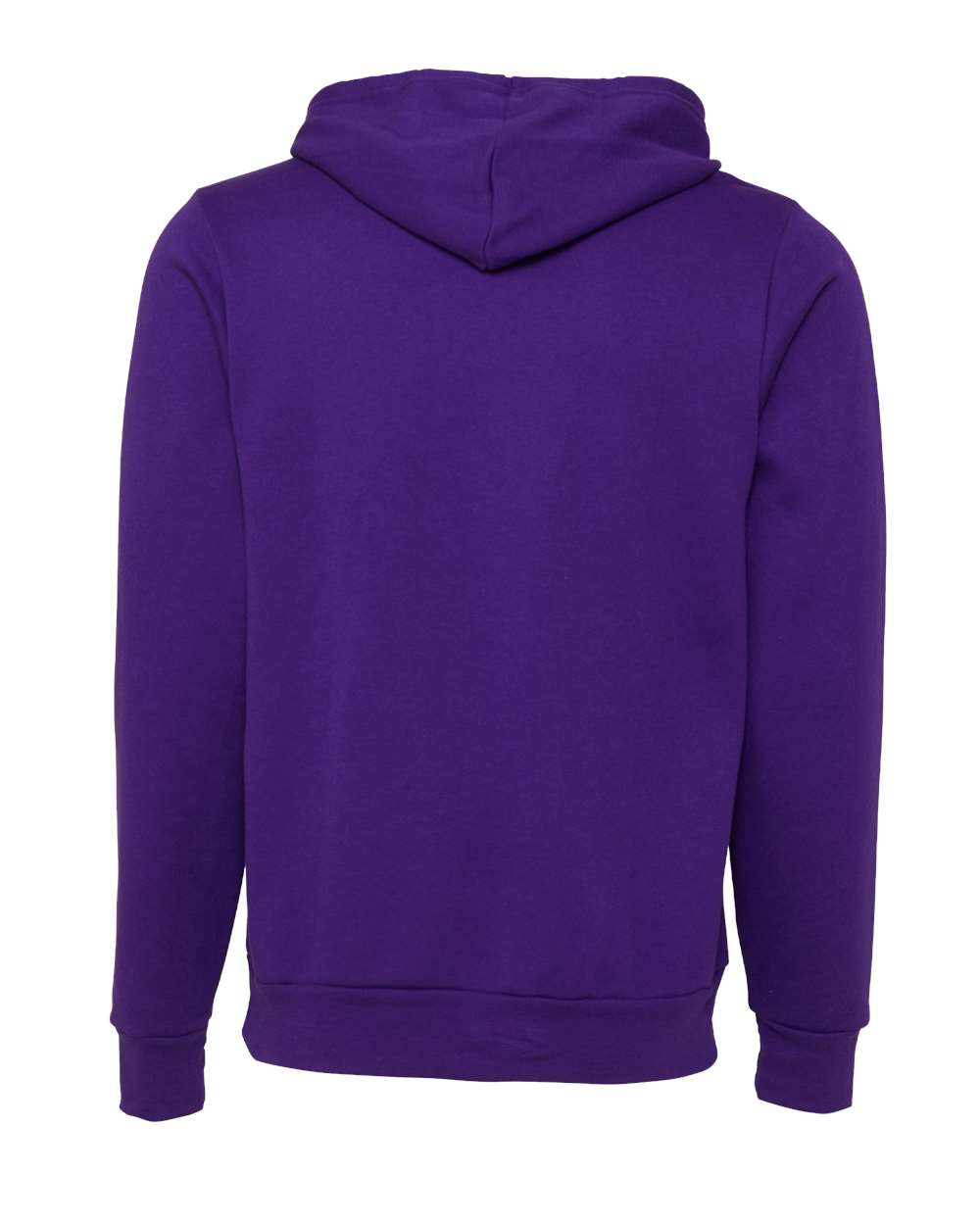 Rear View of Team Purple Sponge Fleece Hoodie - 3719