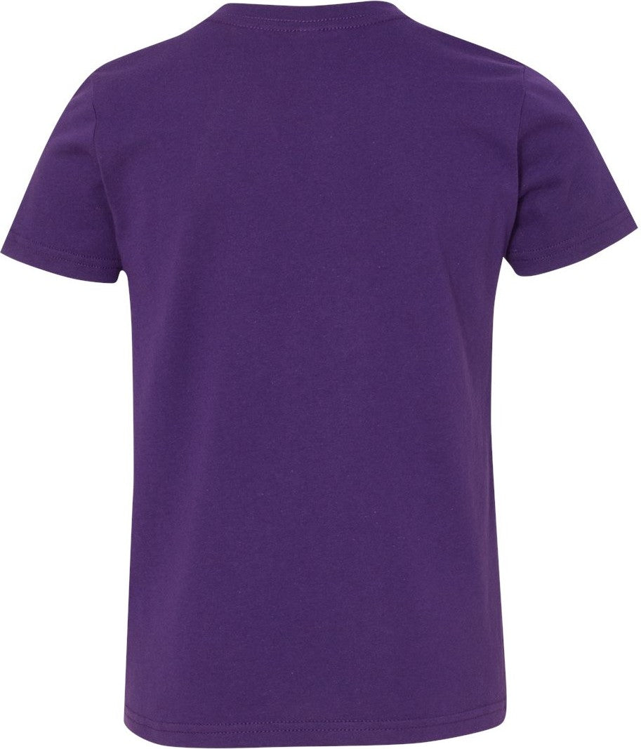 Rear View of Team Purple Youth Jersey Tee - 3001Y
