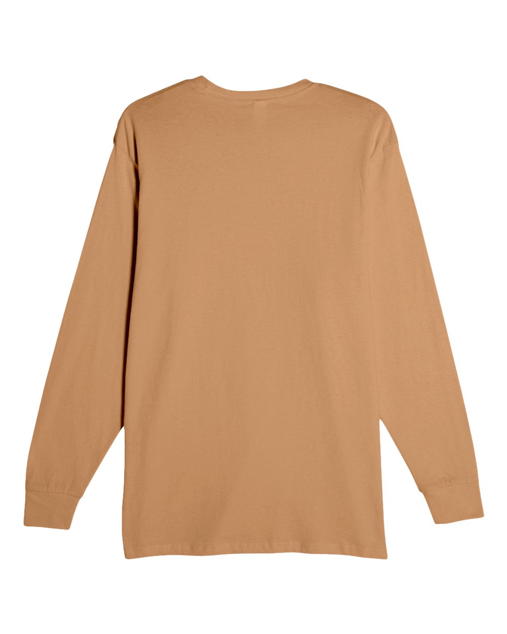 Rear View of Toasted Coconut Heavyweight Long Sleeve T-Shirt - LS15009