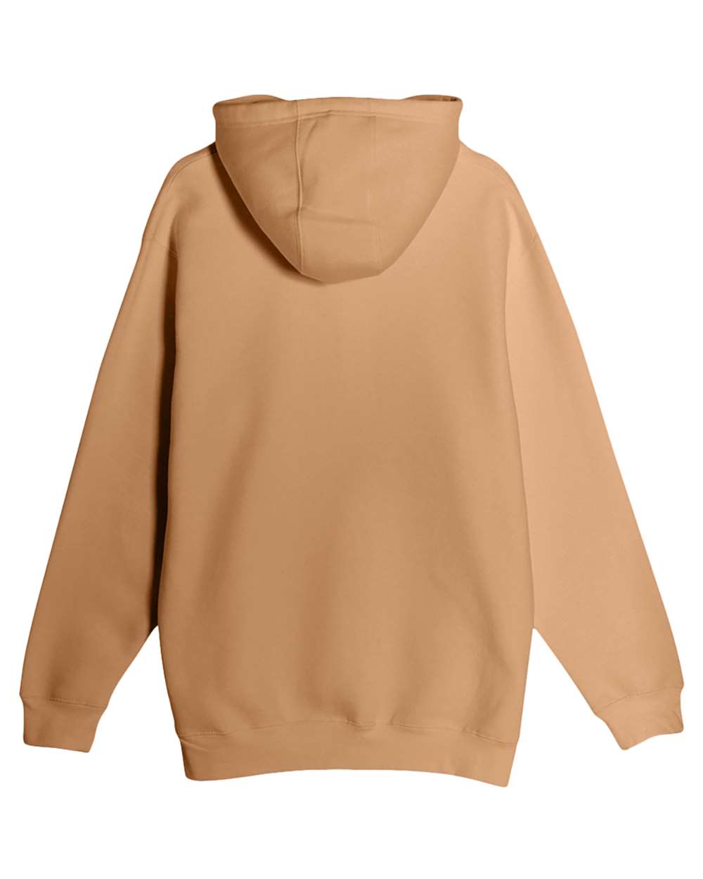 Rear View of Toasted Coconut Heavyweight Pullover Hooded Sweatshirt - LS19001