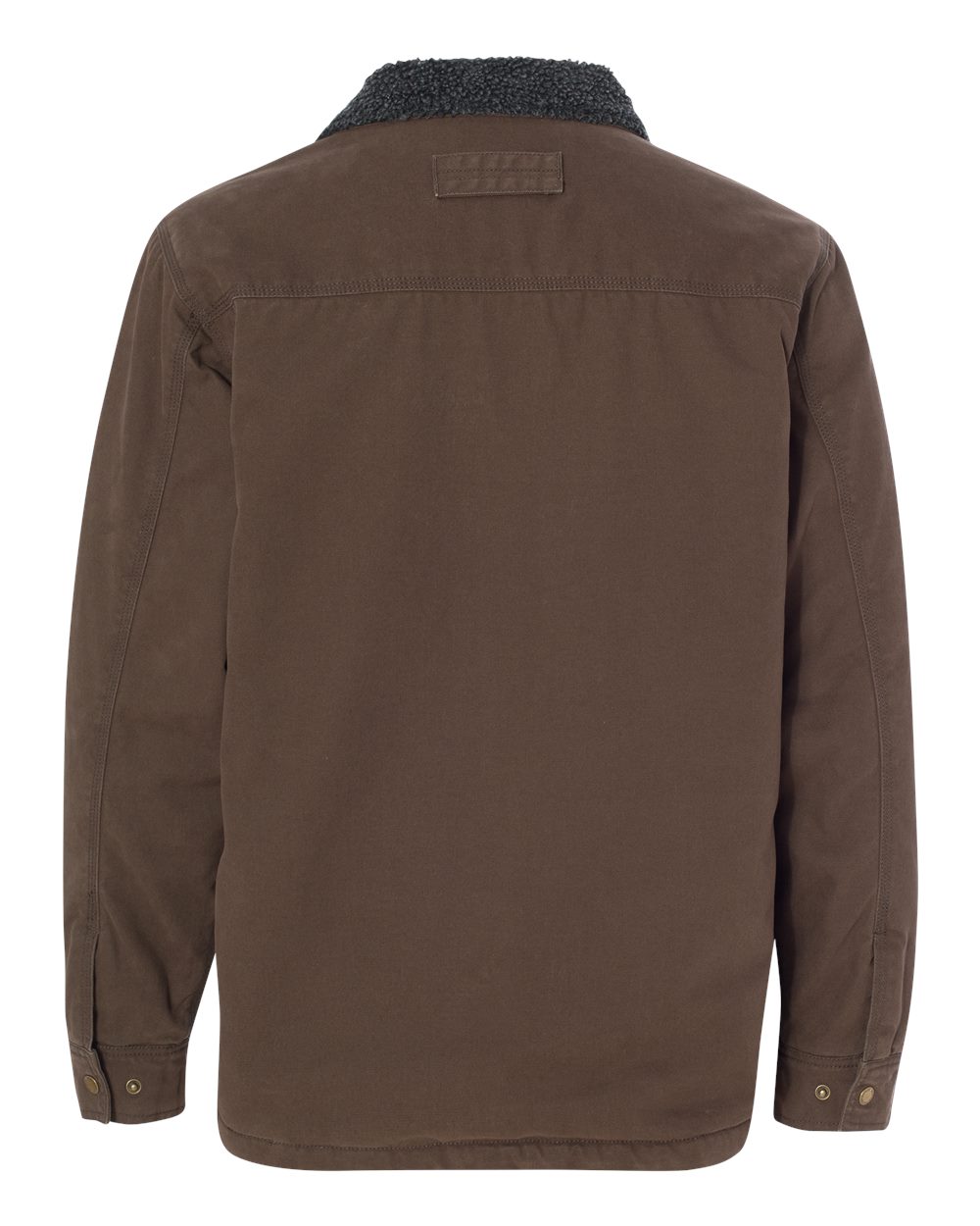Rear View of Tobacco Endeavor Canyon Cloth™ Canvas Jacket with Sherpa Lining - 5037