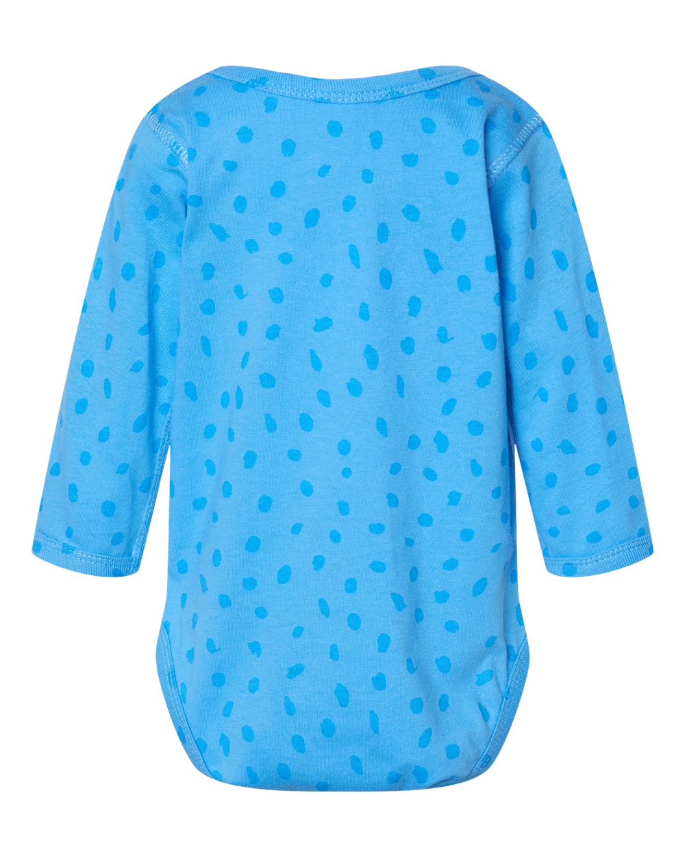 Rear View of Tradewind Spot Infant Fine Jersey Long Sleeve Bodysuit - 4421
