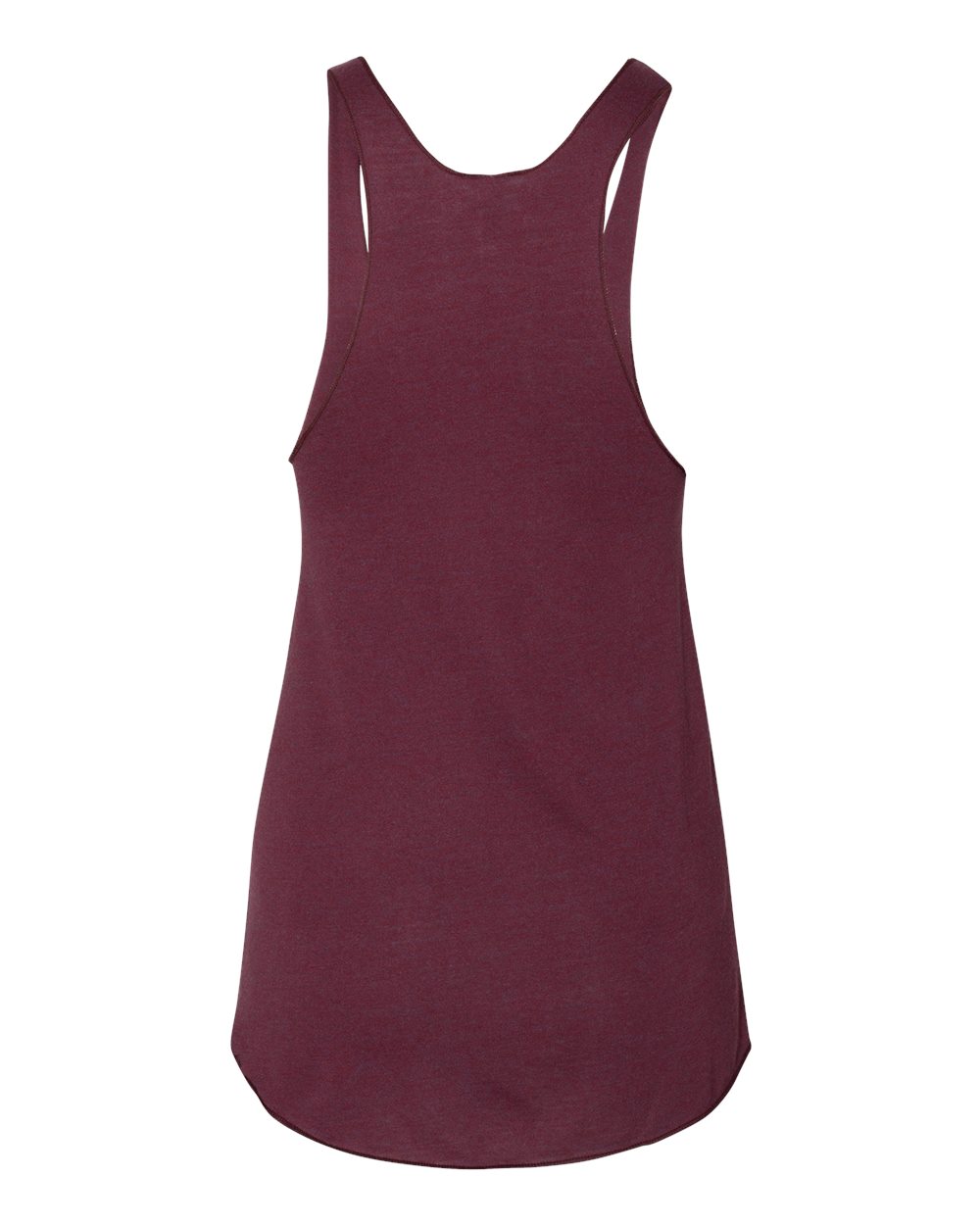 Rear View of Tri-Cranberry Women’s Triblend Racerback Tank - TR308W