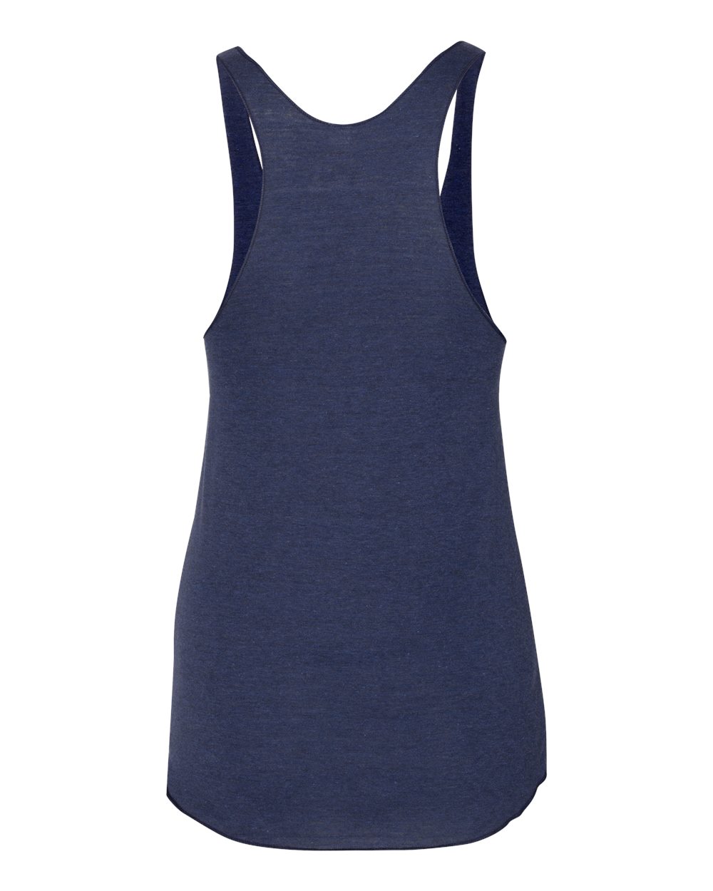 Rear View of Tri-Indigo Women’s Triblend Racerback Tank - TR308W
