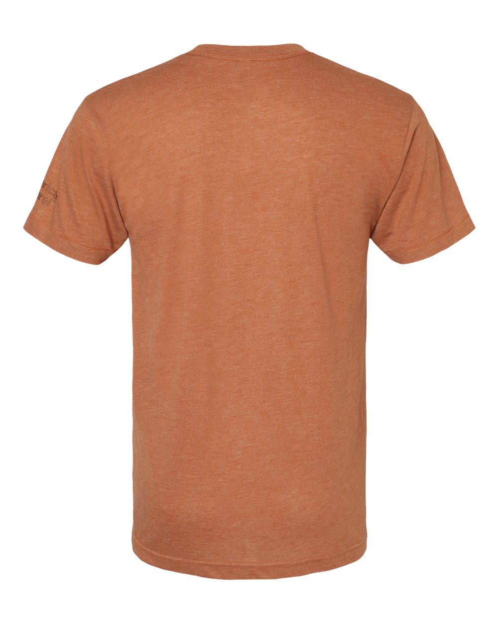 Rear View of Tri-Rust Triblend Track Tee - TR401