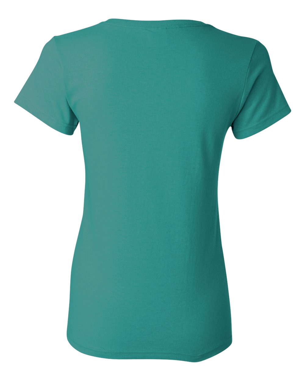 Rear View of Tropical Blue Heavy Cotton™ Women’s T-Shirt - 5000L
