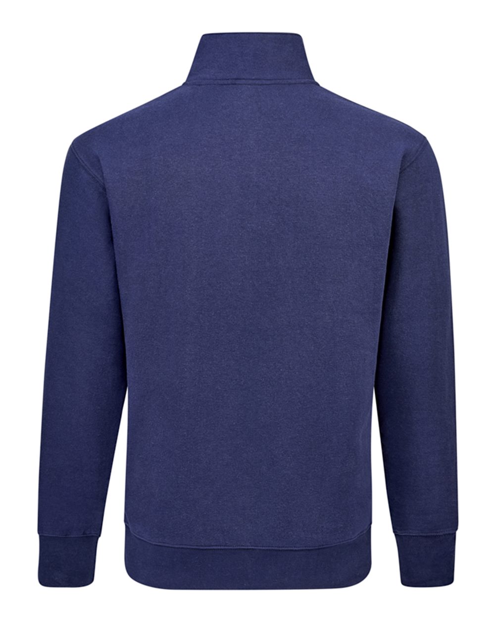 Rear View of True Navy BTB Fleece Quarter-Zip Sweatshirt - 8722