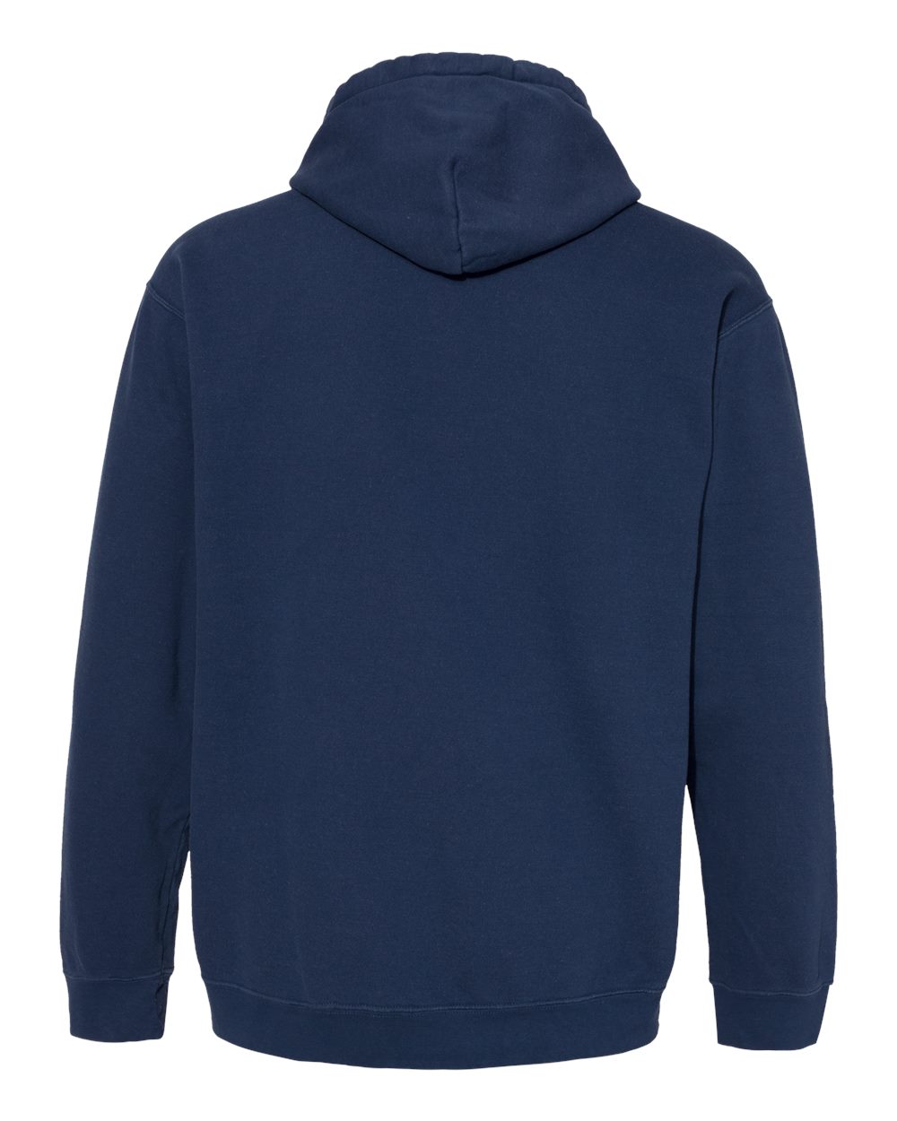 Rear View of True Navy Garment-Dyed Hooded Sweatshirt - 1567
