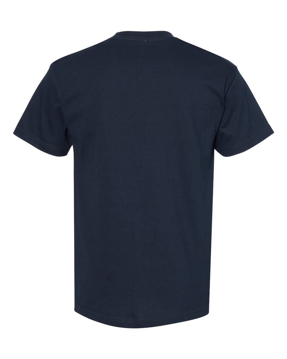 Rear View of True Navy Heavyweight Cotton Tee - 1301