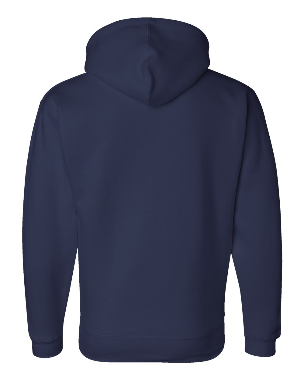 Rear View of True Navy Premium Hooded Sweatshirt - 8824
