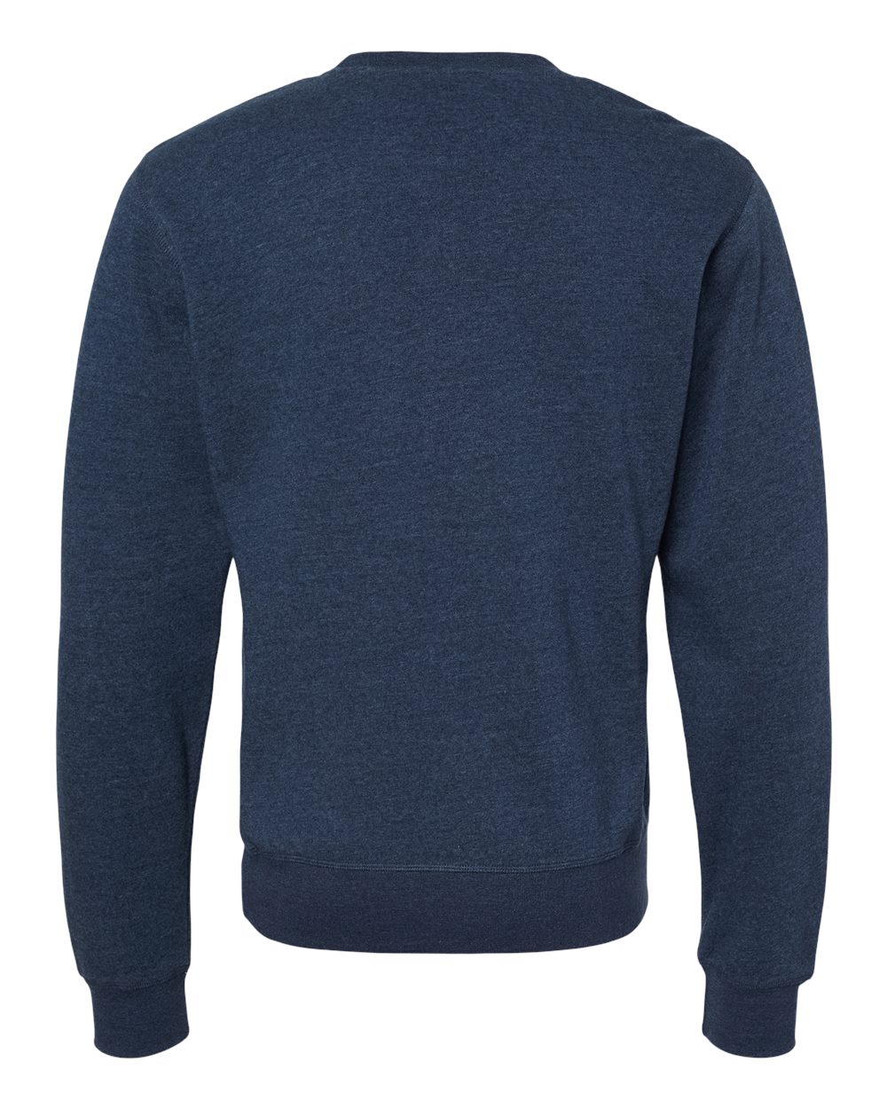 Rear View of True Navy Triblend Triblend Fleece Crewneck Sweatshirt - 8870