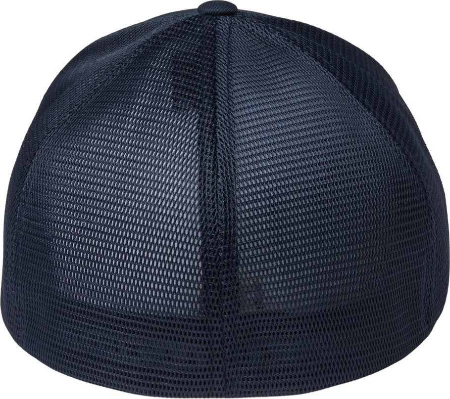 Rear View of True Navy Unipanel™ Trucker Cap - 5511UP