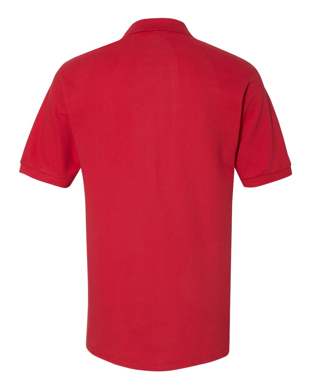 Rear View of True Red 100% Ring-Spun Cotton Piqué Polo - 443M